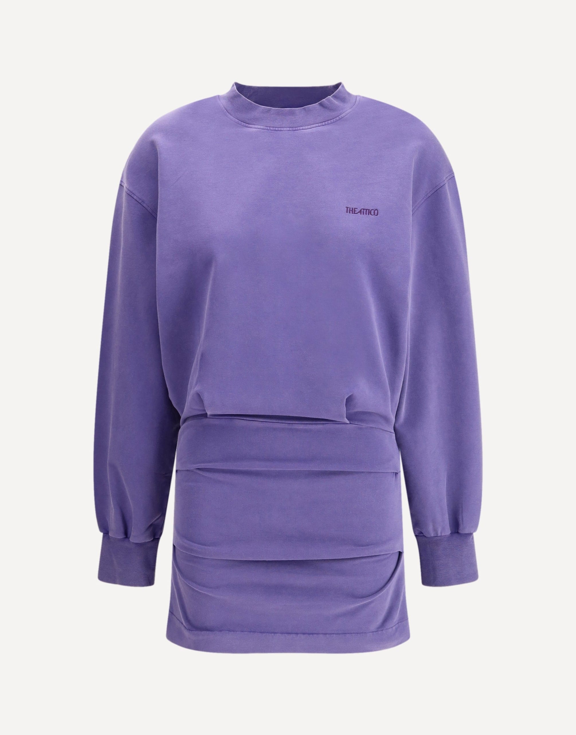 The Attico American Fleece Crewneck Mini Dress