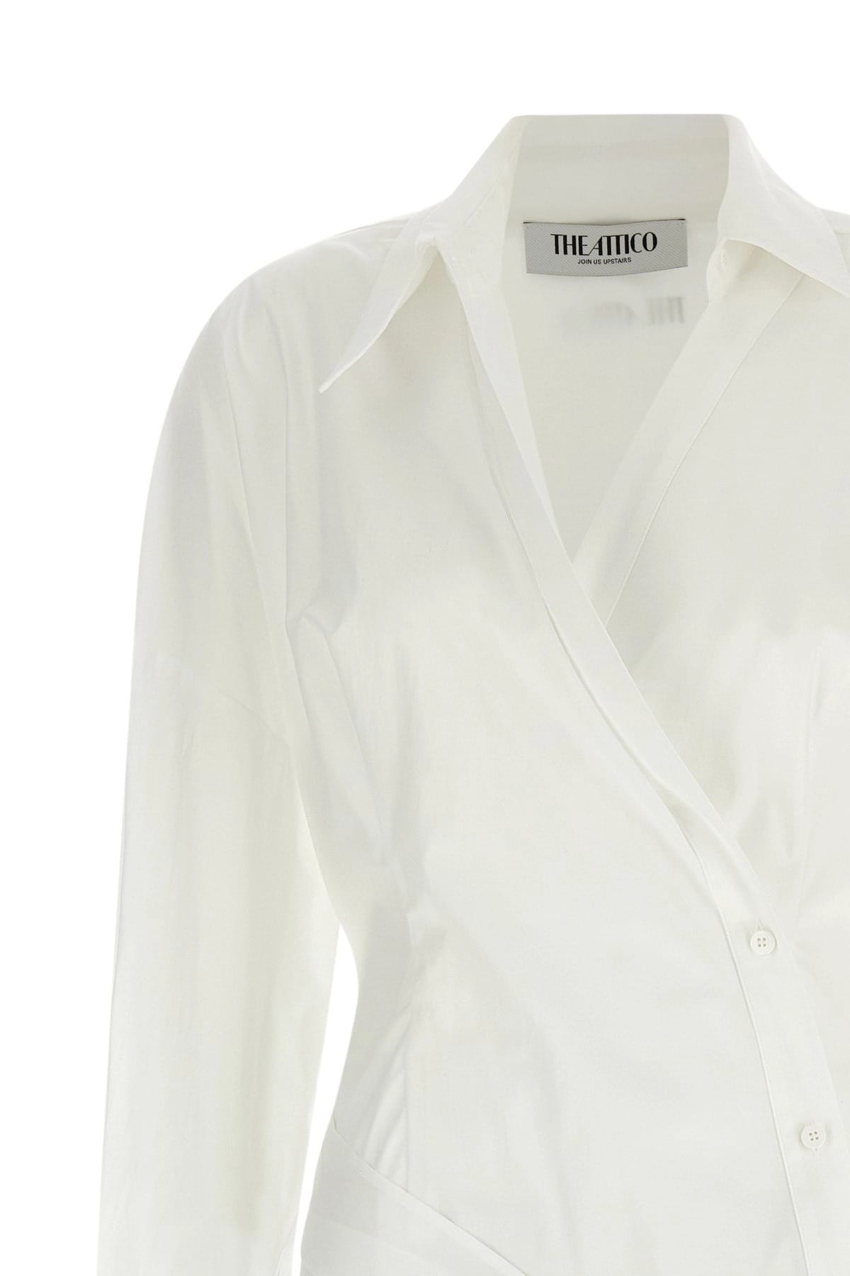 The Attico The Attico Asymmetrical Chemisier Mini Dress