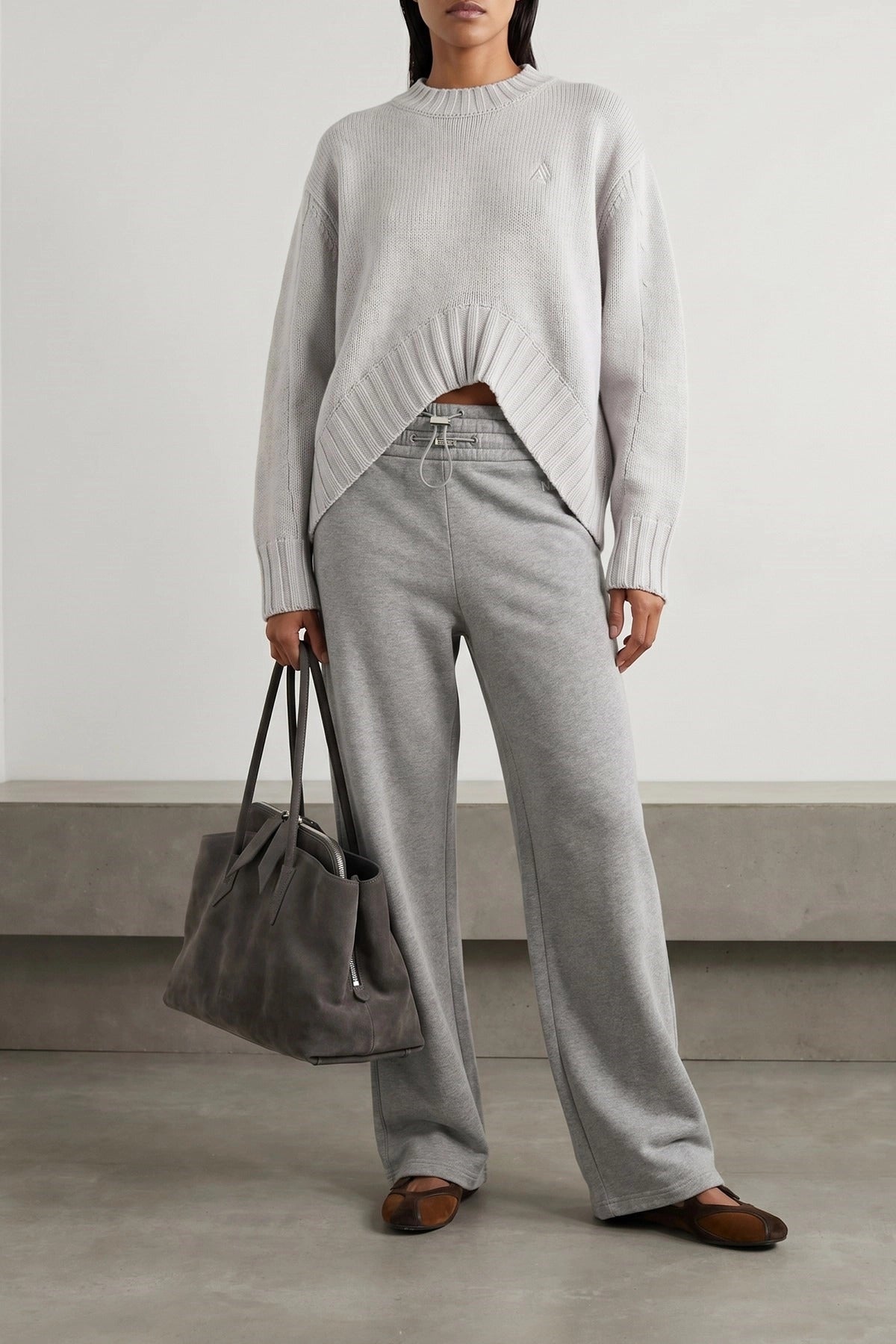 The Attico Asymmetrical Hem Sweater