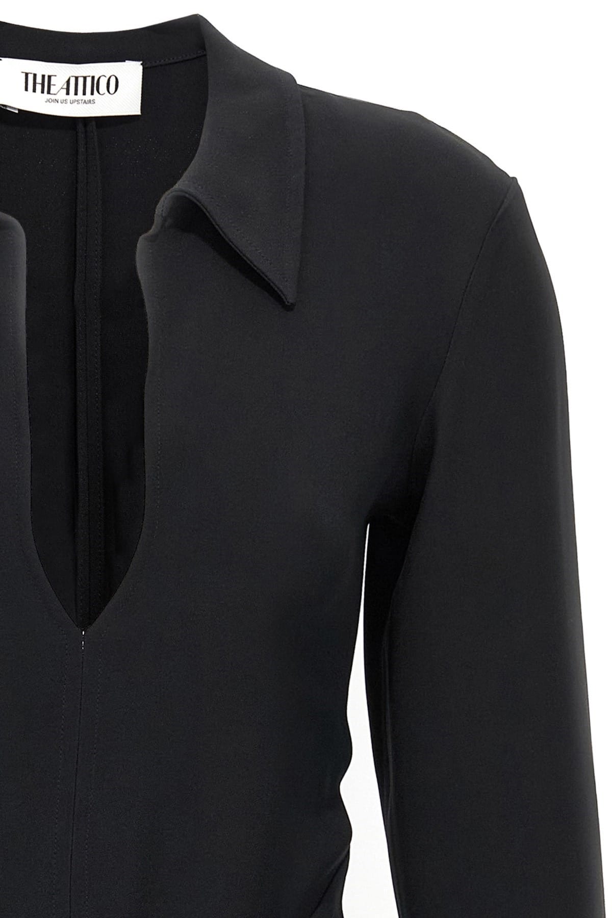 The Attico The Attico Black Mini Polo Dress