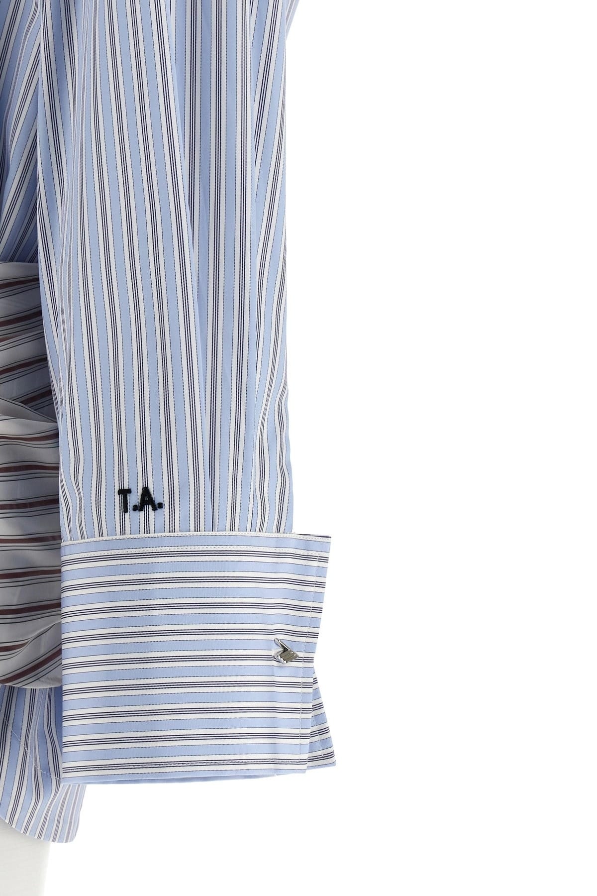 The Attico The Attico Blue Shirt-Style Bodysuit
