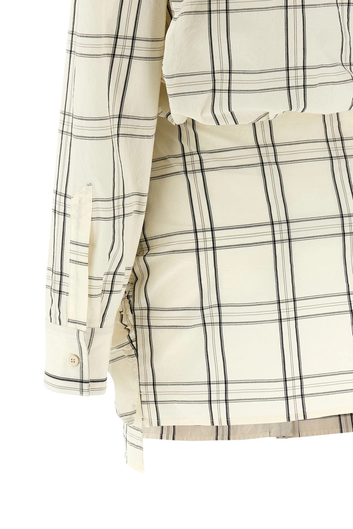 The Attico The Attico Check-Print Chemisier Mini Dress