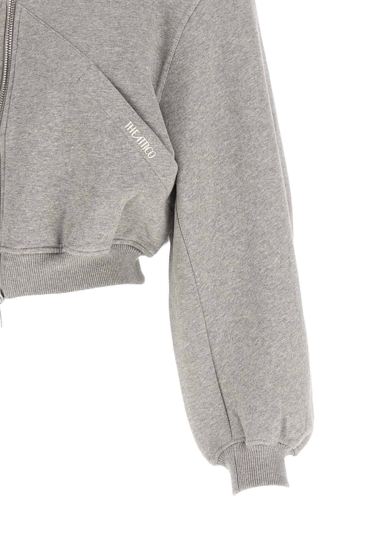 The Attico Cropped Zip Hoodie