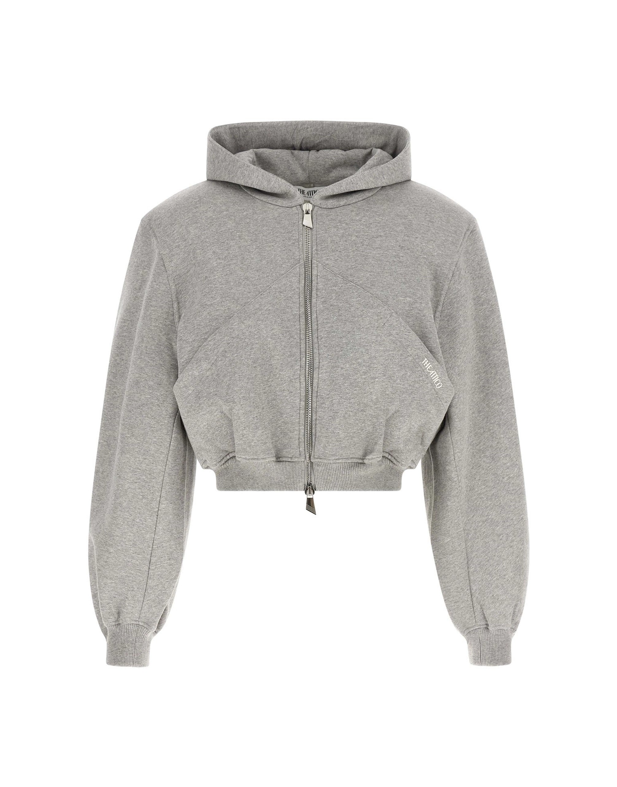 The Attico Cropped Zip Hoodie