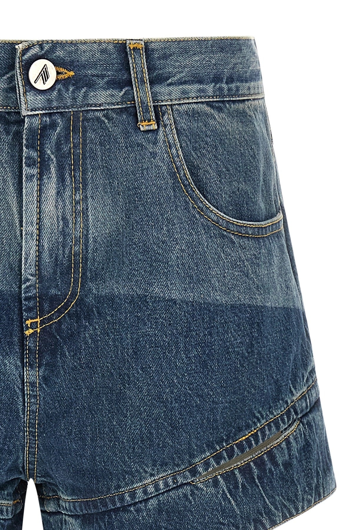 Shorts in denim cut-out The Attico