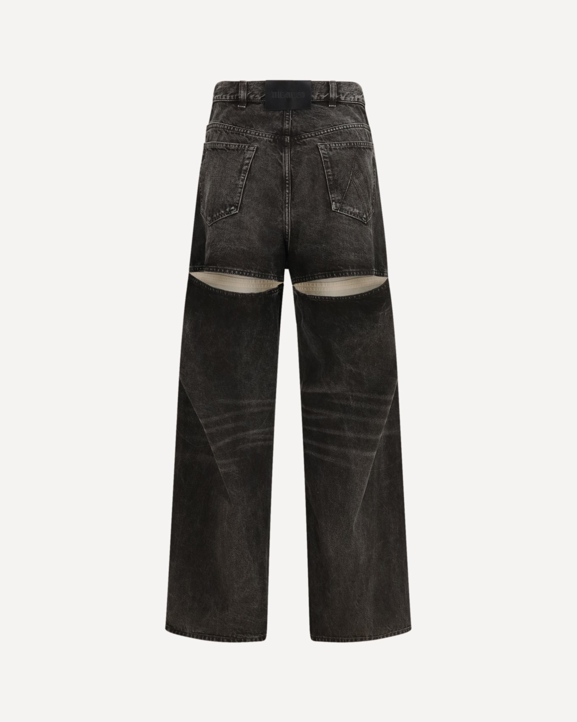 The Attico Cut-Out High-Waisted Wide-Leg Jeans - alternate view
