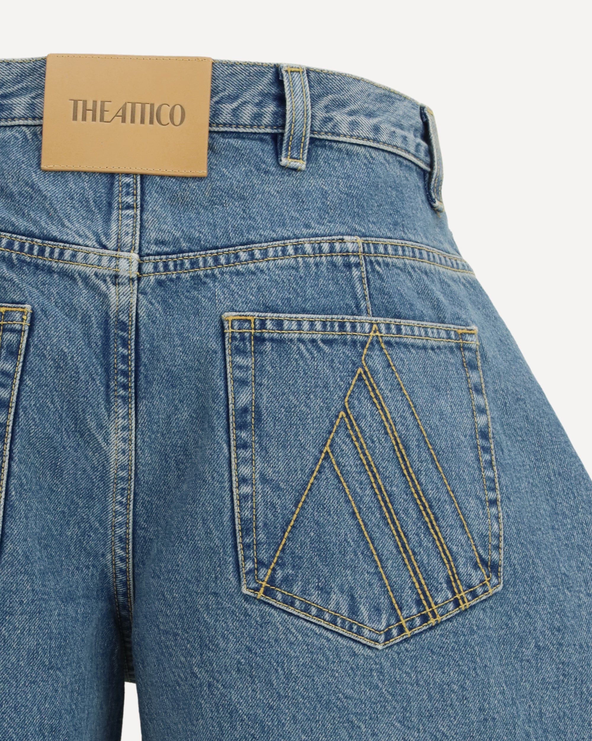 The Attico Denim Wide-Leg Jeans
