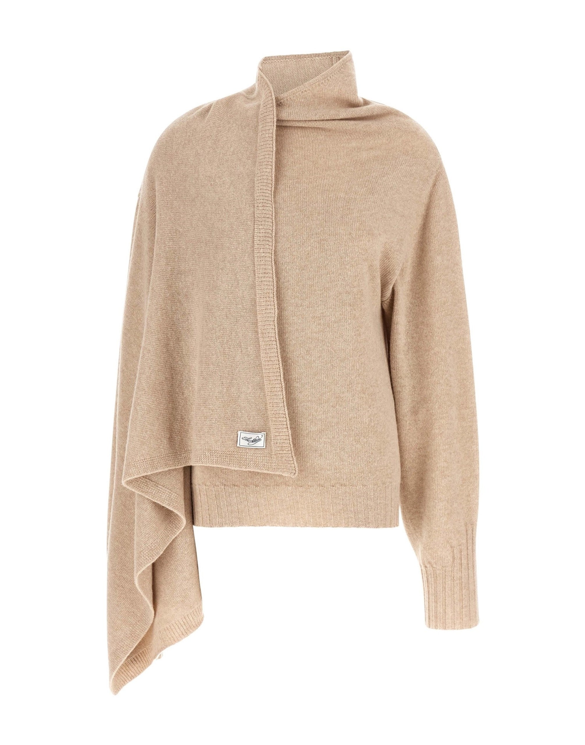 The Attico Draped Sweater With Scarf