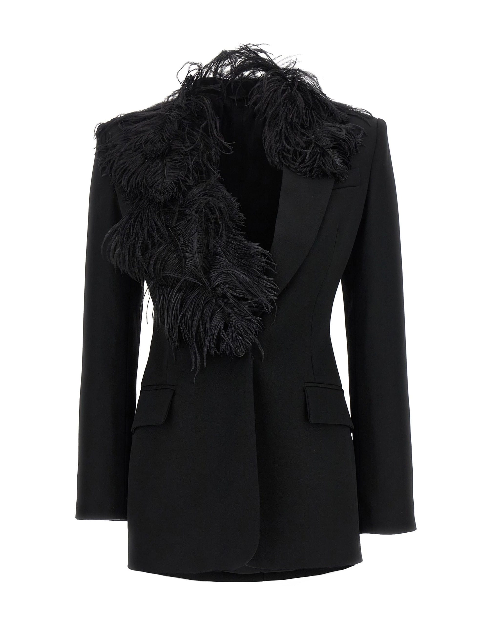 The Attico The Attico Feather Detail Blazer