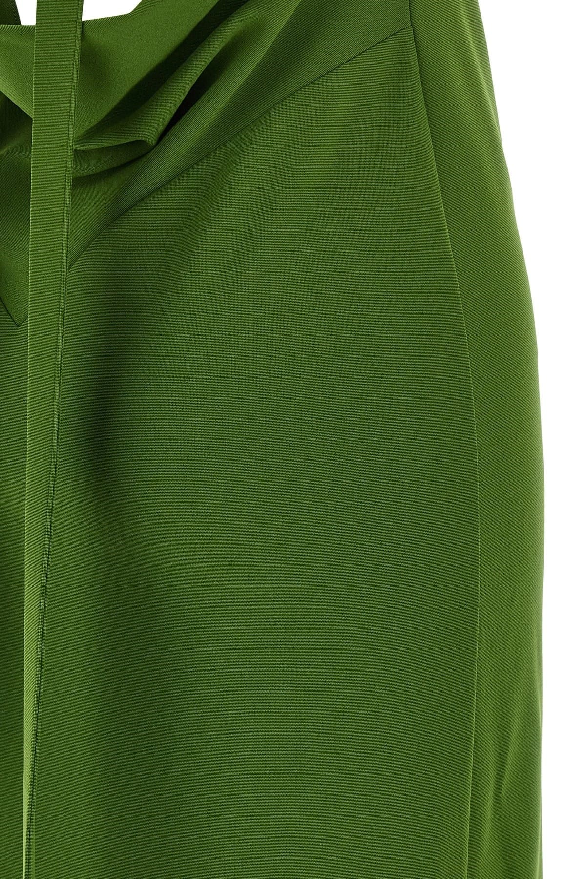 The Attico The Attico Green Asymmetrical Strap Dress