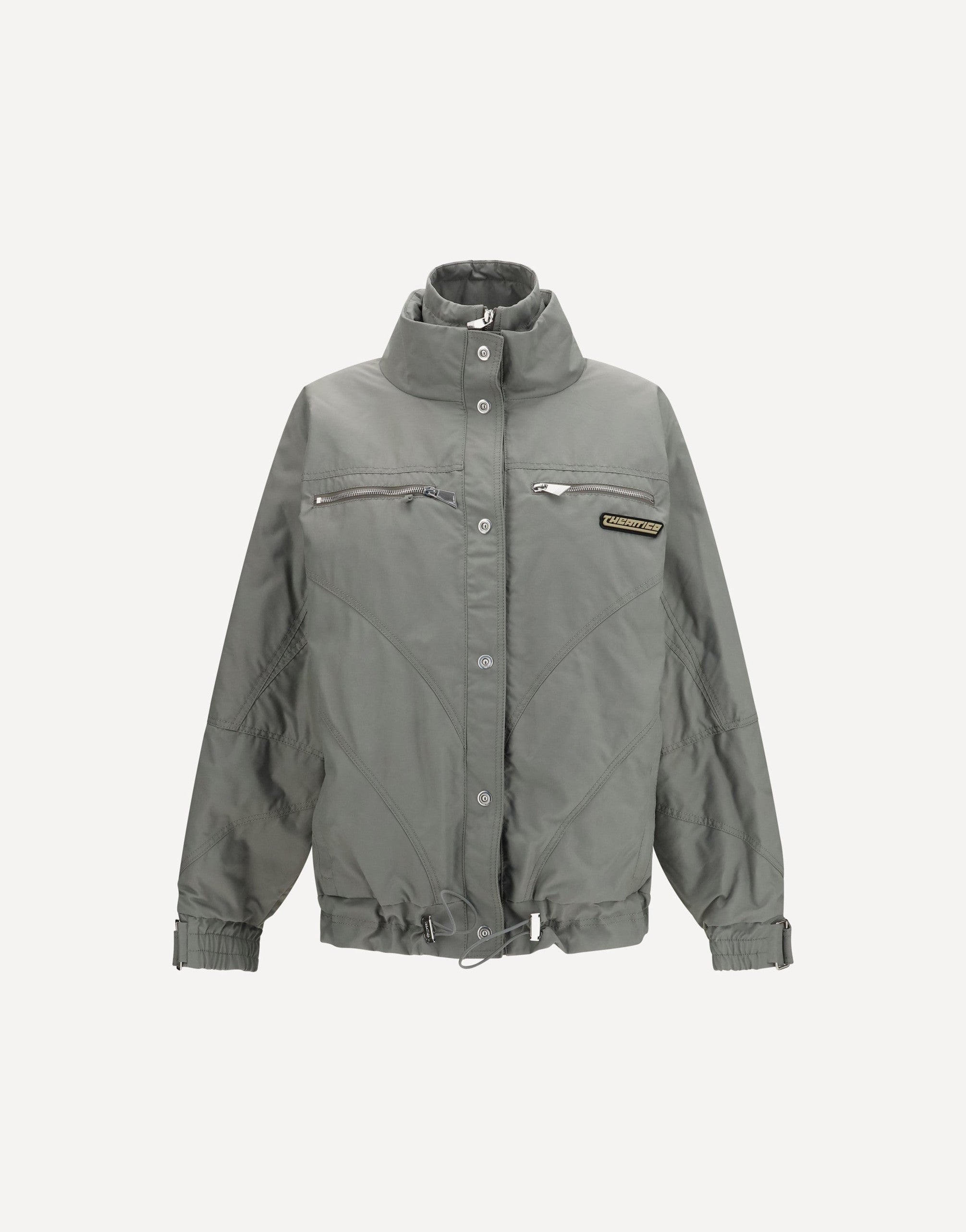 The Attico High-Neck Bomber With Zips