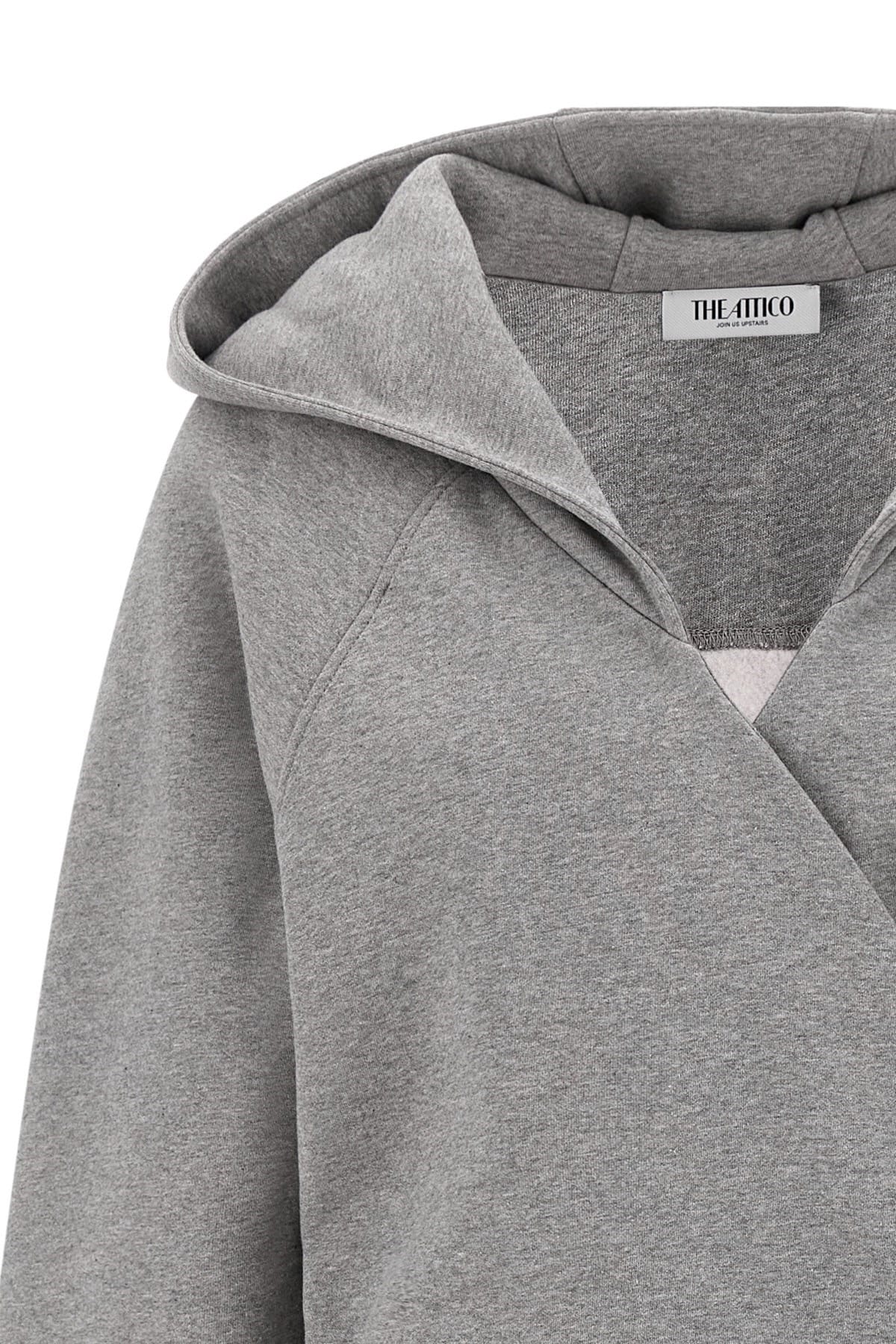 The Attico The Attico Hooded Fleece Mini Dress
