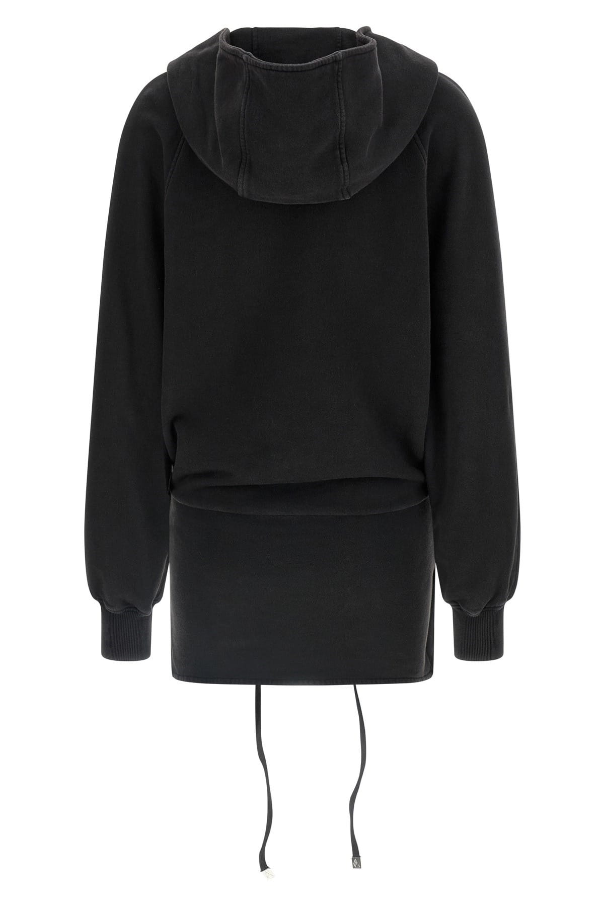 The Attico The Attico Hooded Fleece Mini Dress