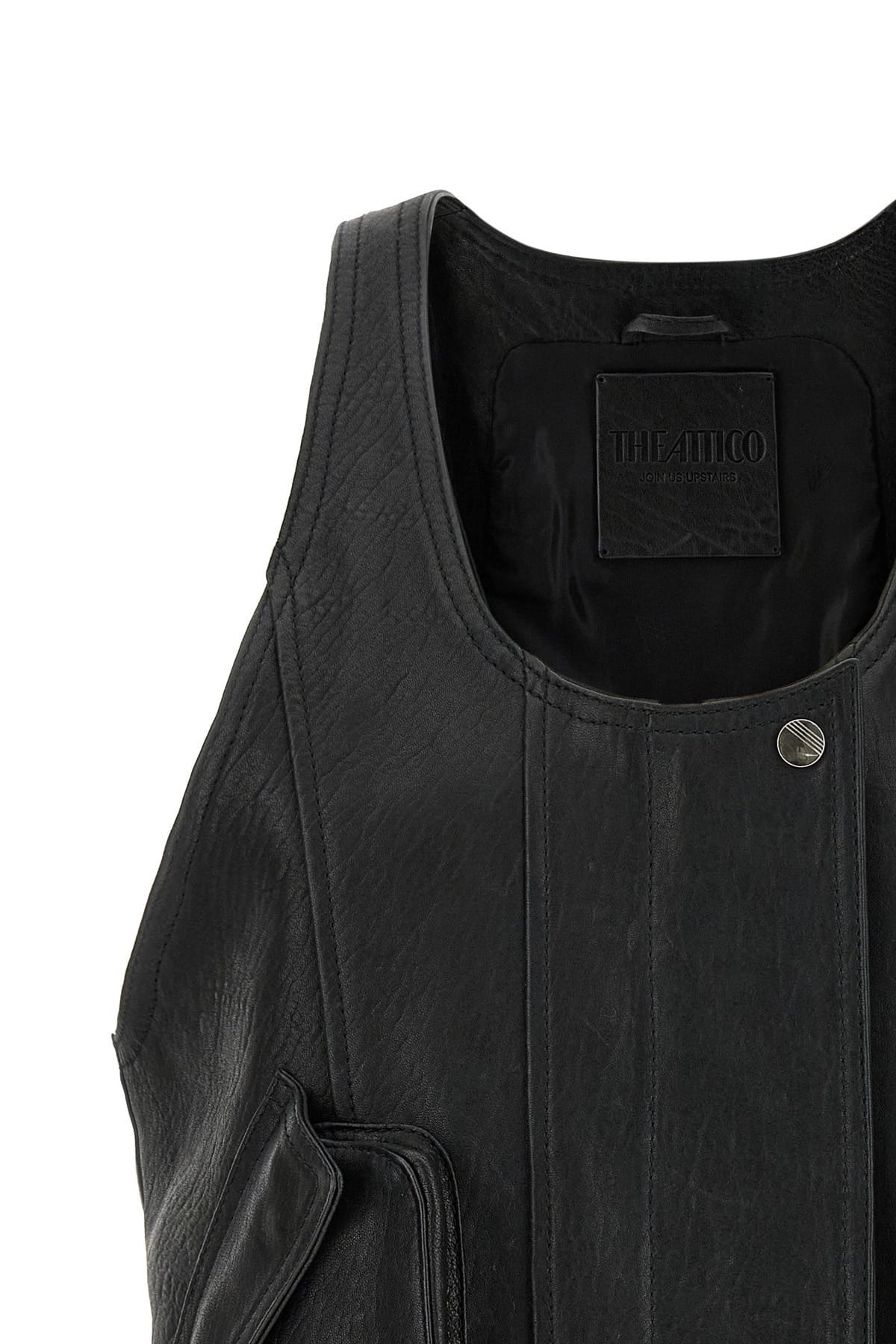 The Attico The Attico Leather Blouson Vest