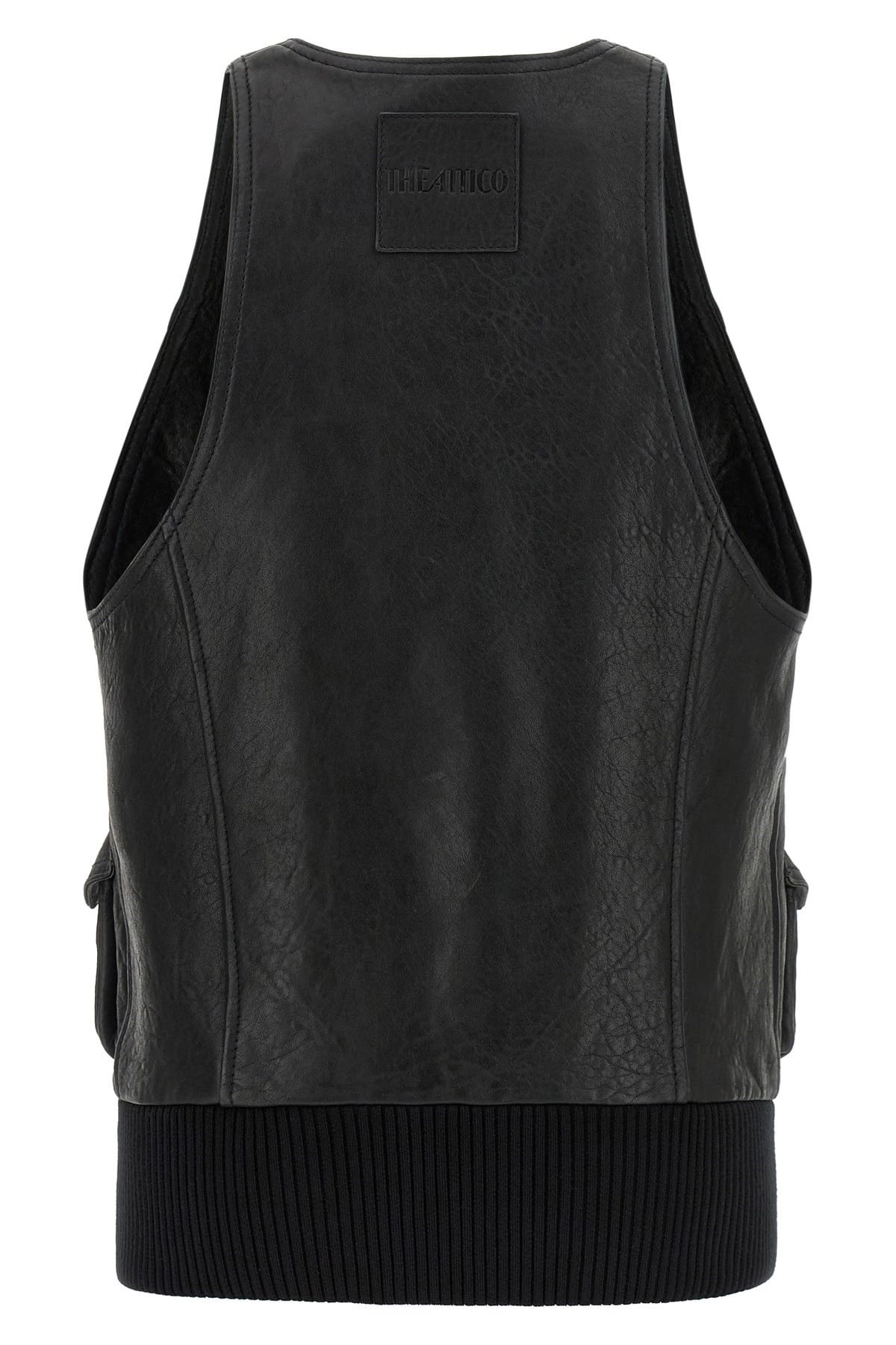 The Attico The Attico Leather Blouson Vest