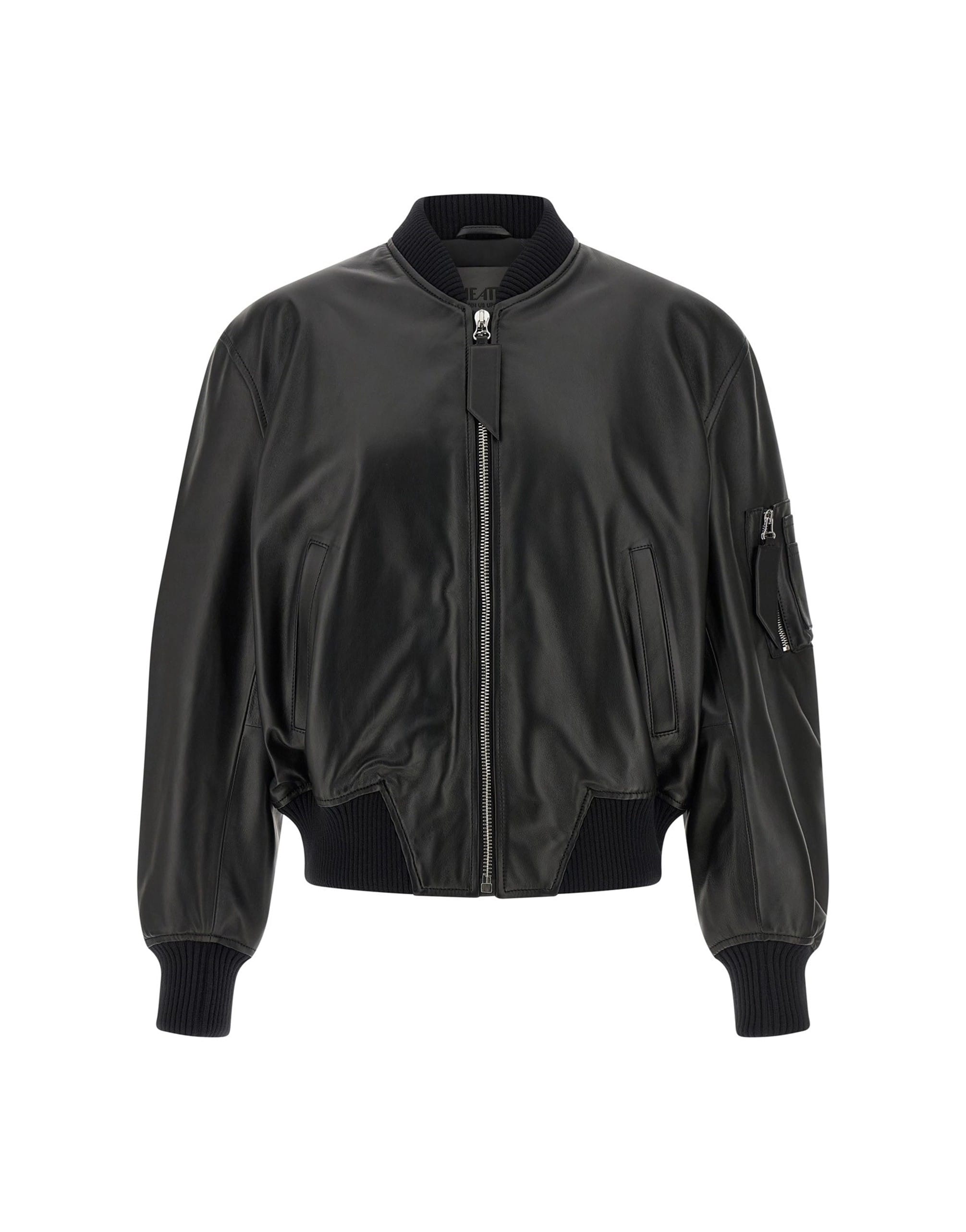 The Attico The Attico Leather Bomber Jacket