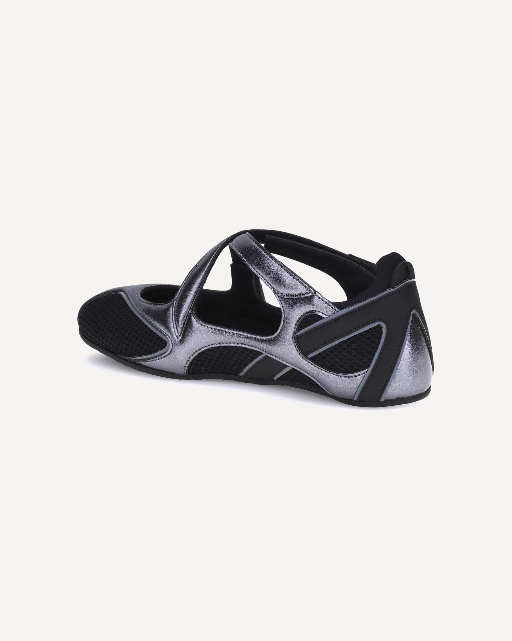 The Attico Nomad Ballerinas With Crisscross Straps