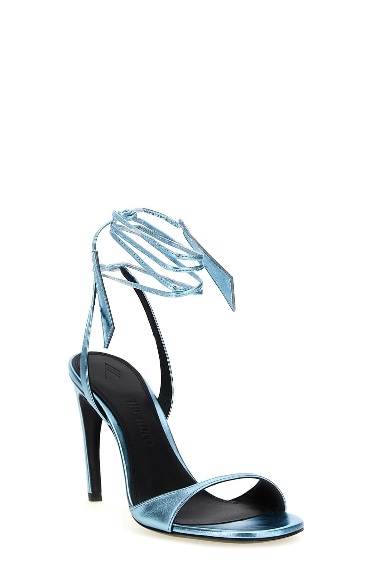 The Attico The Attico Ora Laminated Leather Sandals