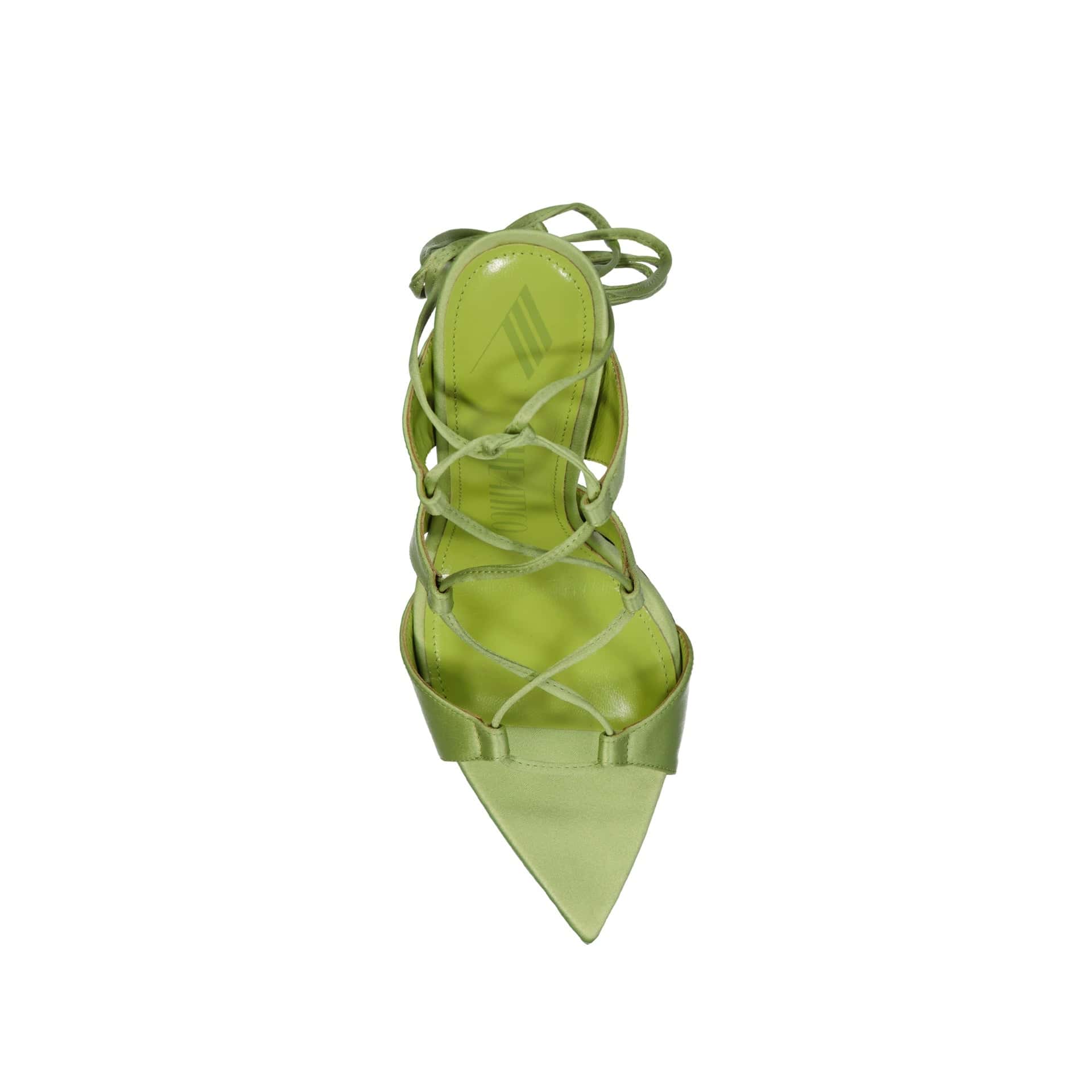 The Attico Reneè Satin Pointed Toe Sandals