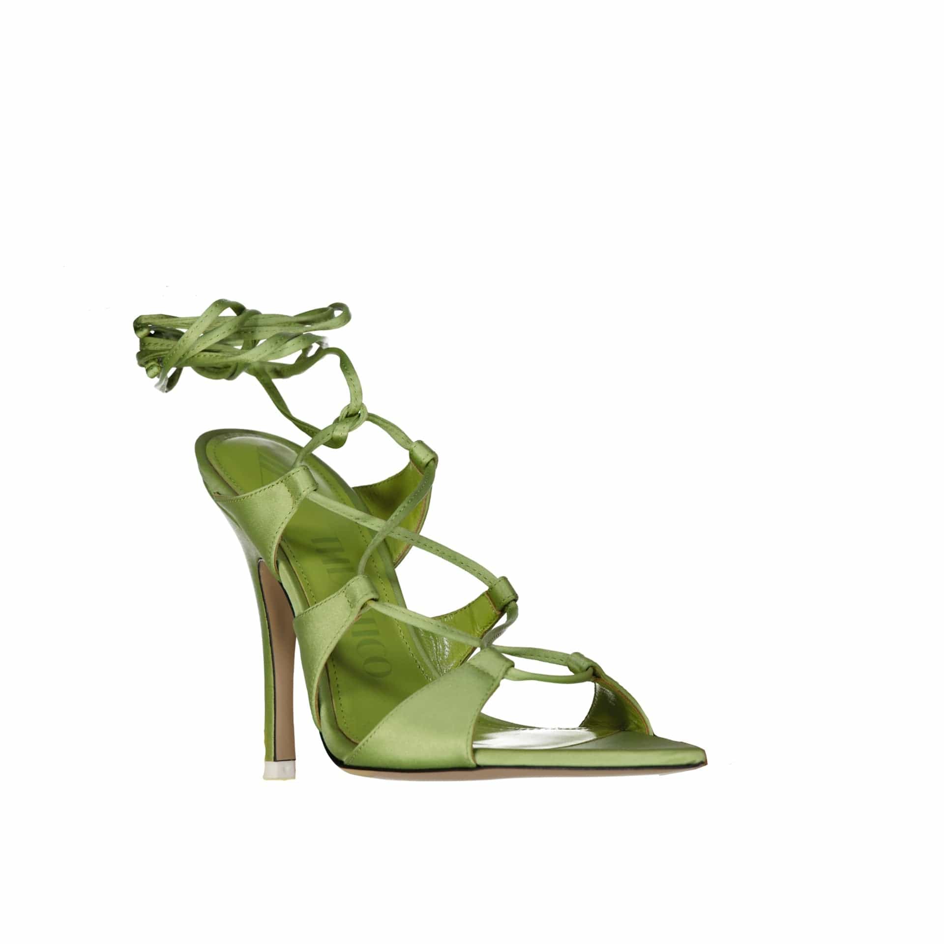 The Attico Reneè Satin Pointed Toe Sandals - alternate view