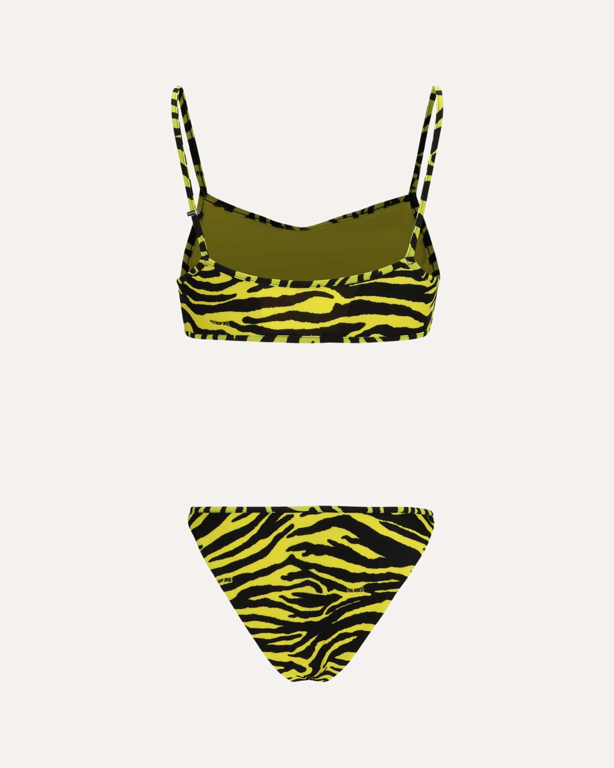The Attico Bikini mit Zebra-Print und Knoten vorn - alternate view