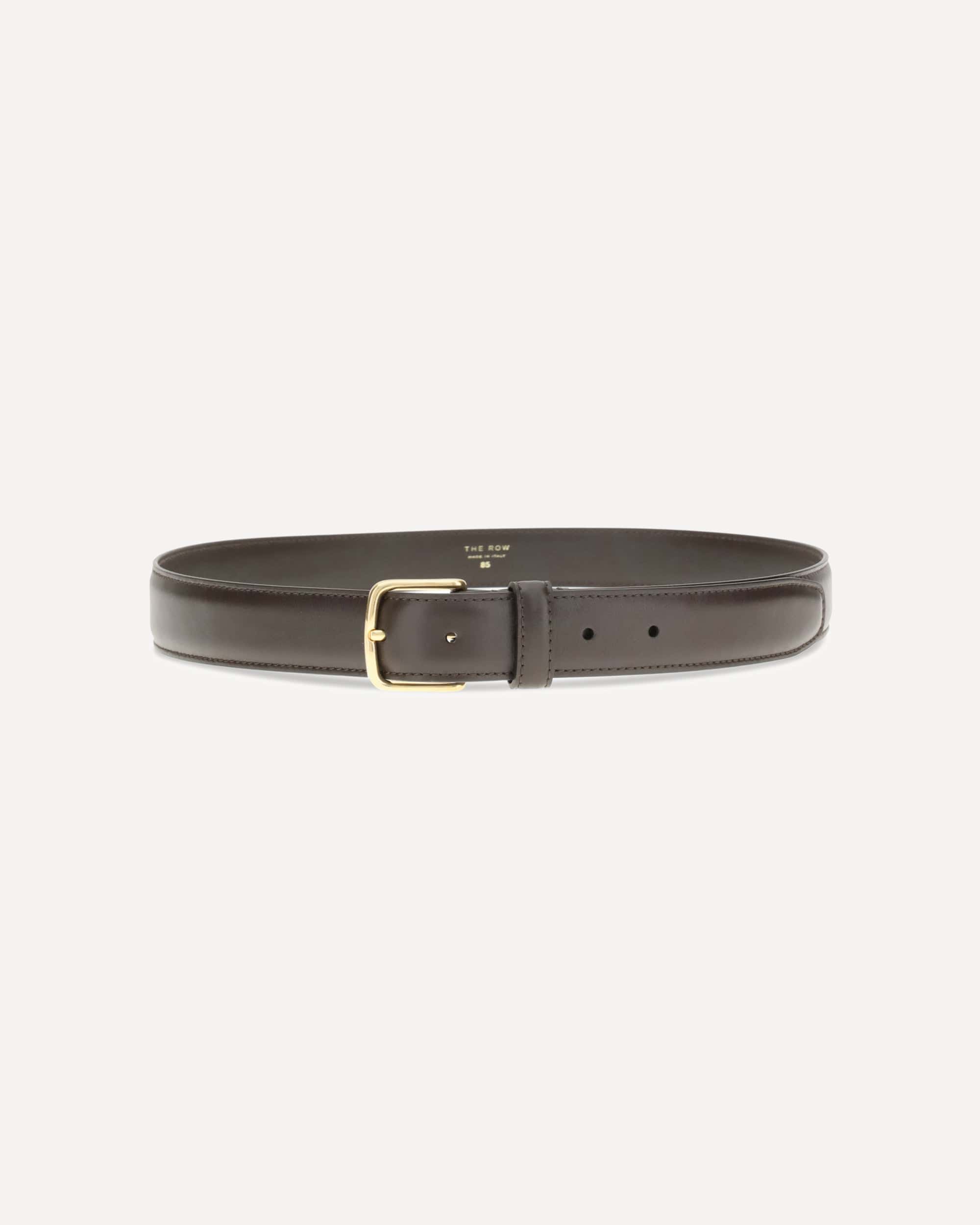 The Row Classic Leather Belt With Metal Buckle - alternate view
