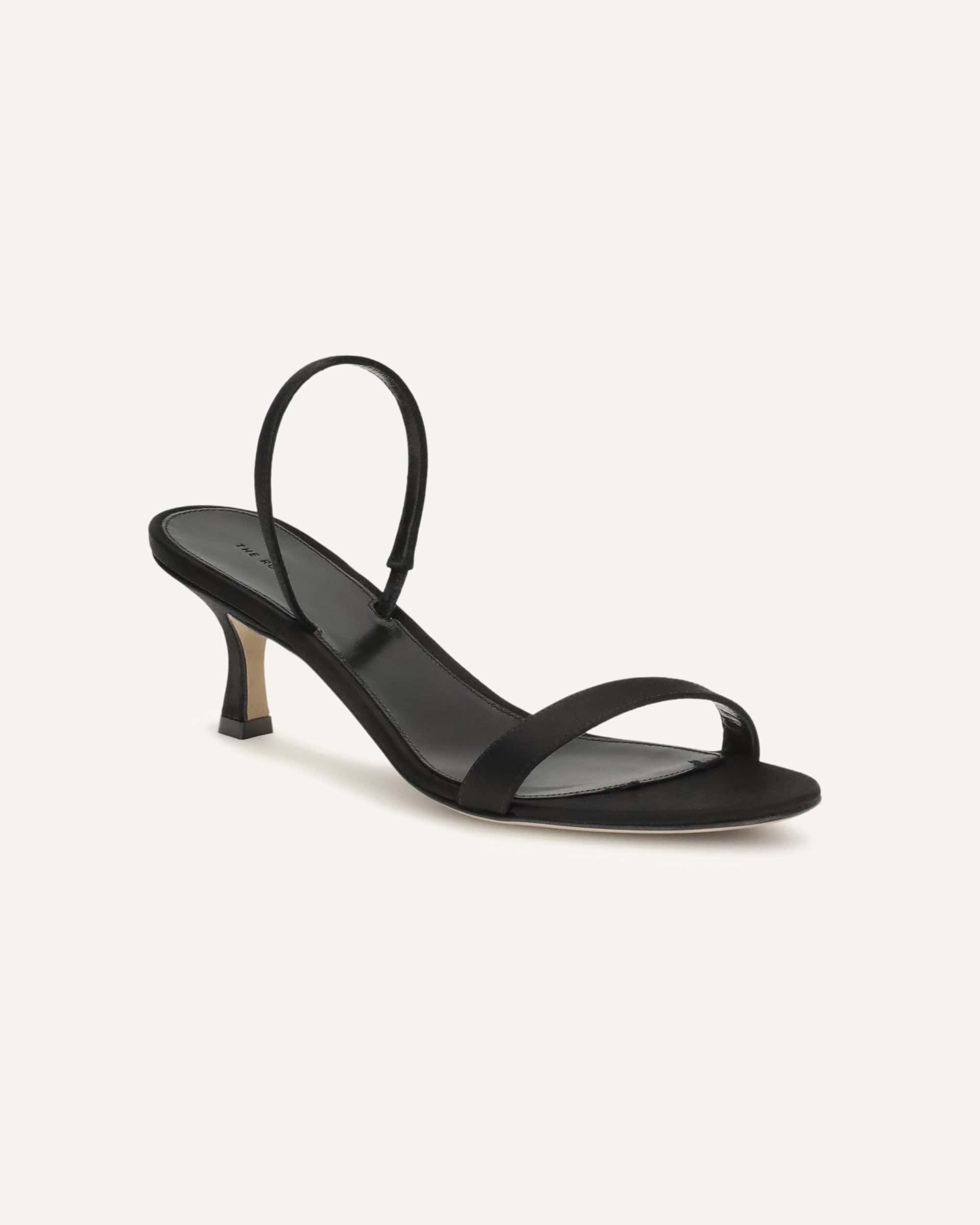 The Row The Row Ella Satin Slingback Sandals