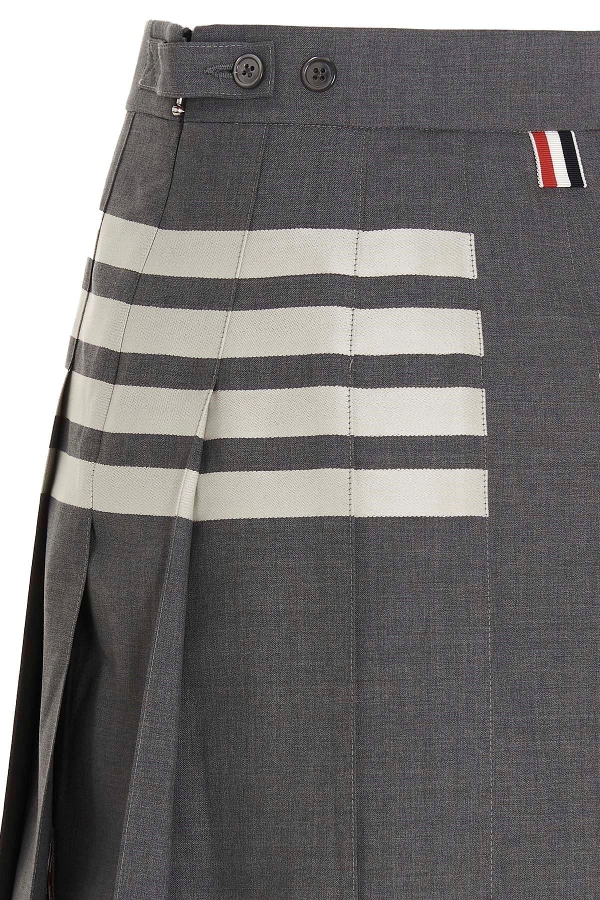 Thom Browne Thom Browne 4 Bar Wool Skirt