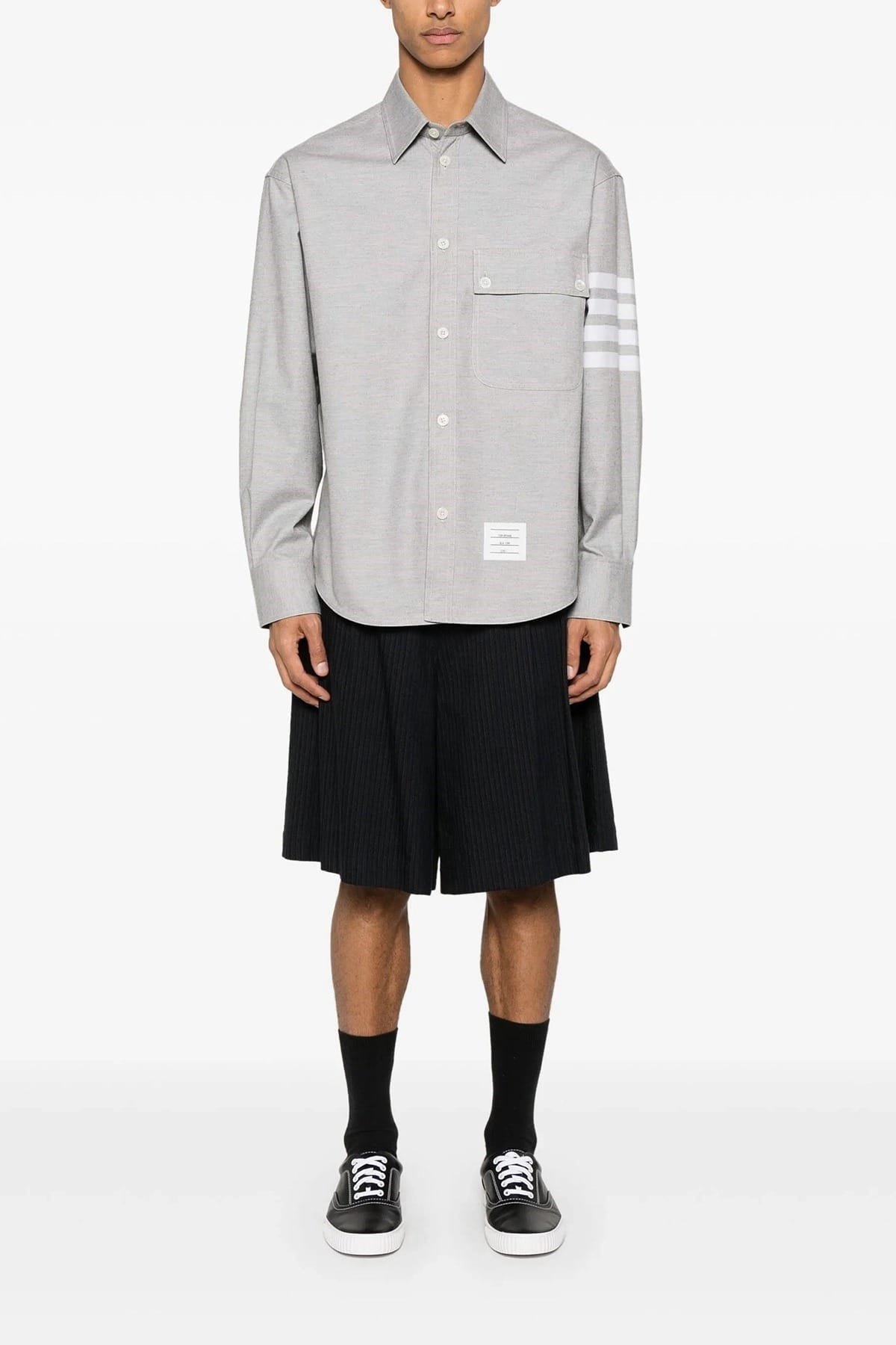 Thom Browne Thom Browne 4bar Flannel Shirt