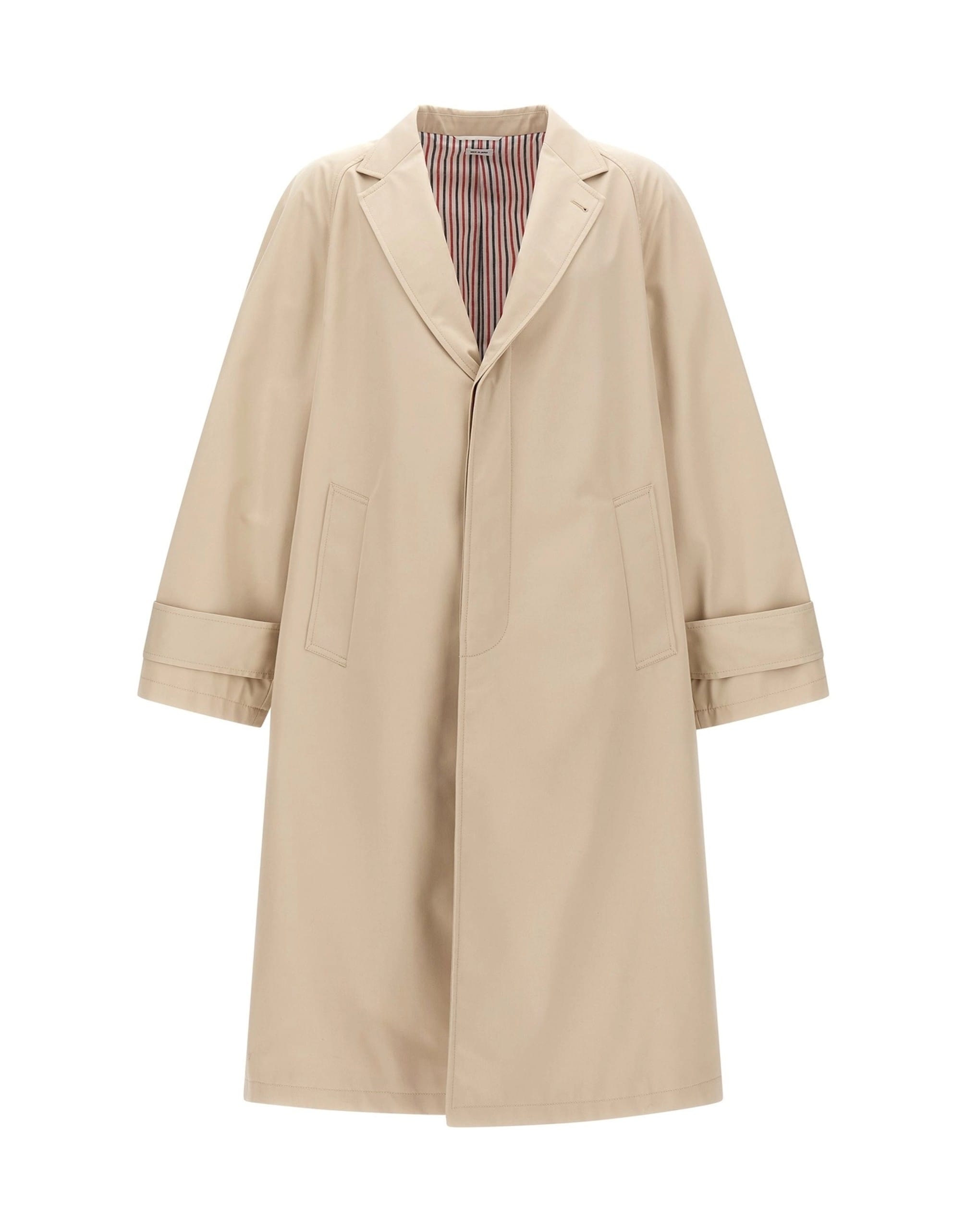 Thom Browne Thom Browne Beige Water-Repellent Trench Coat