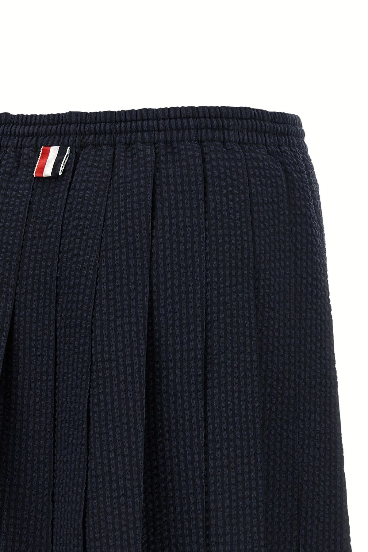 Thom Browne Thom Browne Blue Striped Wool Mini Skirt