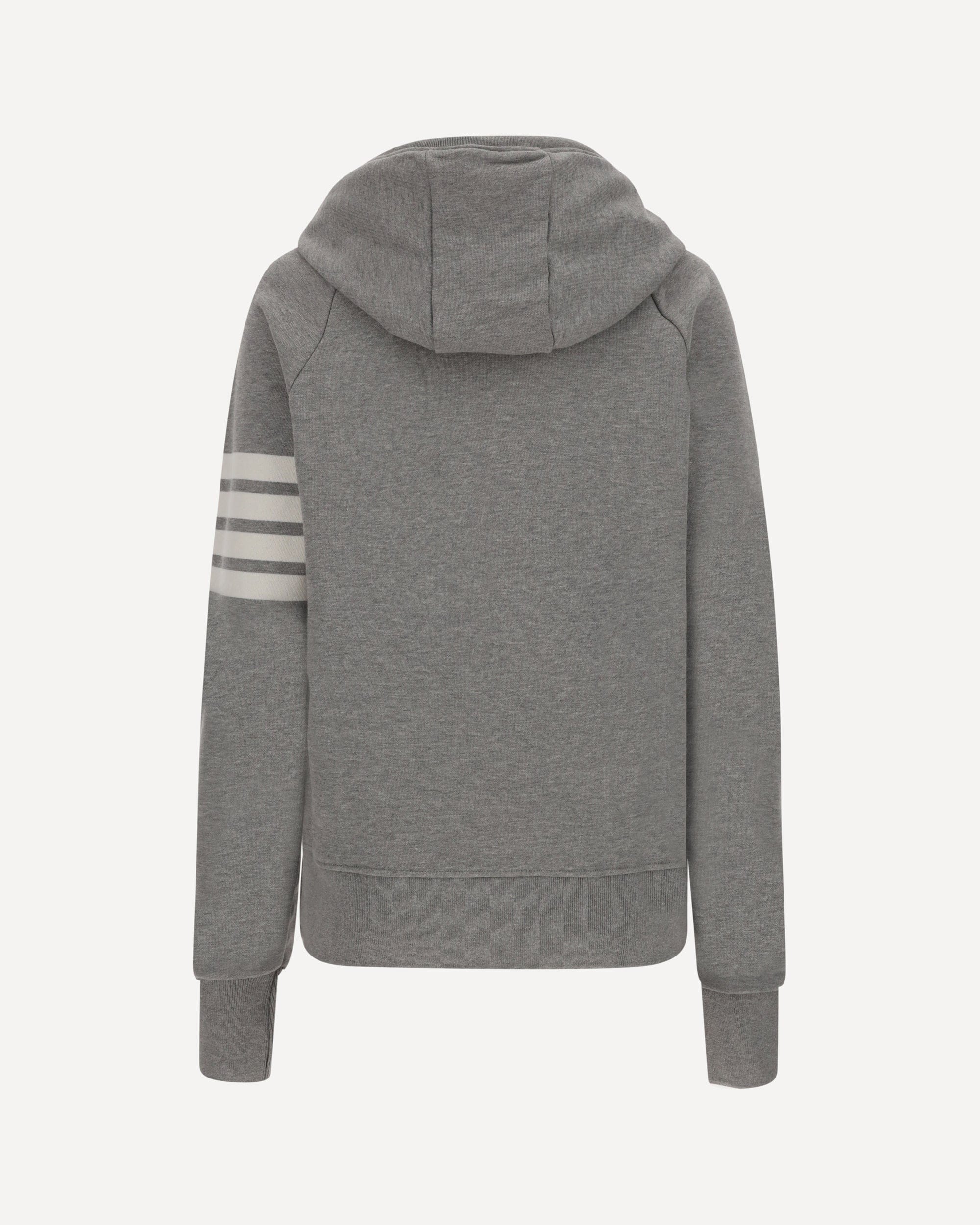 Thom Browne Cotton Hoodie With Striped Sleeve Patch - alternate view