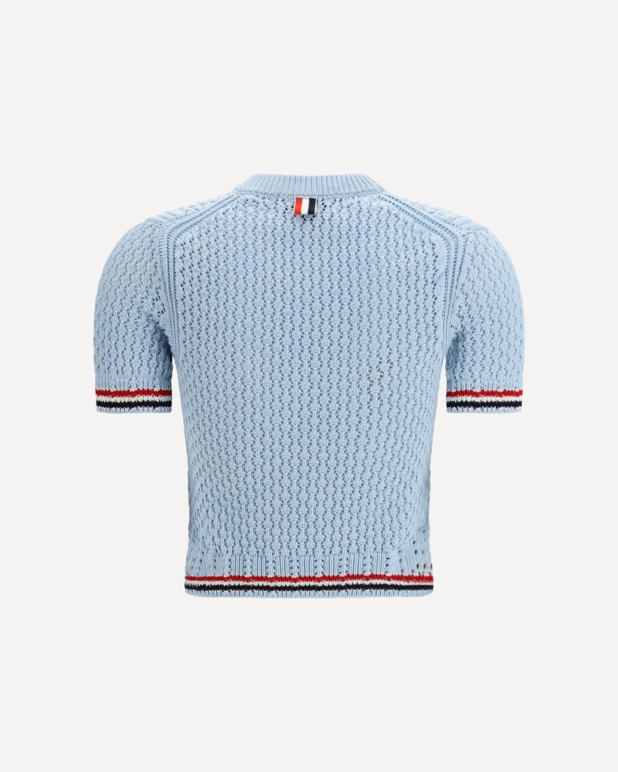 Thom Browne Hector T-Shirt With Pointelle Stitch - alternate view
