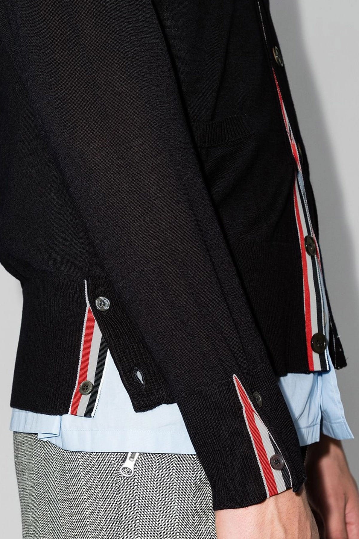 Thom Browne Thom Browne Merino Wool 4-Bar Cardigan