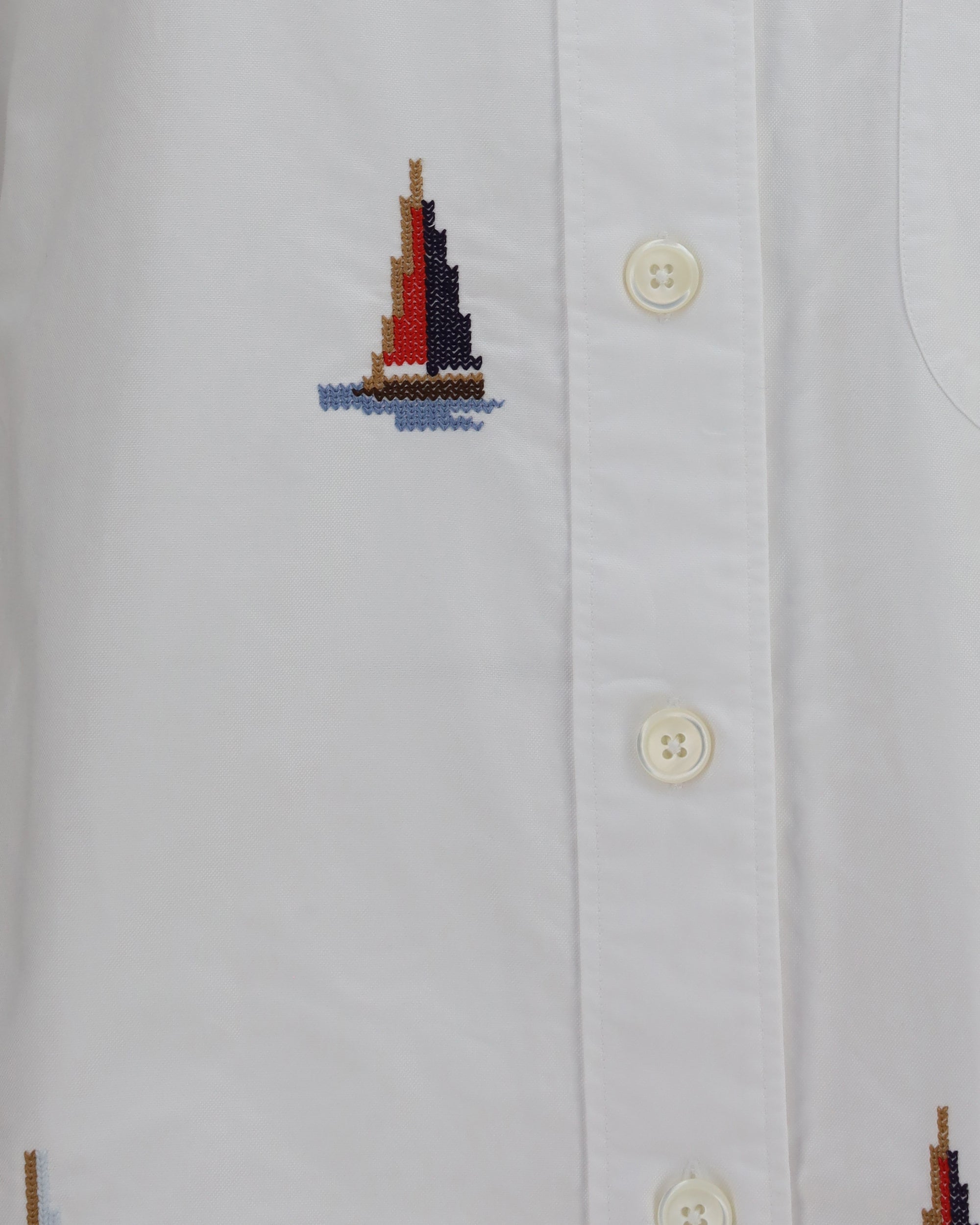 Thom Browne Oversize-Hemd mit Segelboot-Stickerei