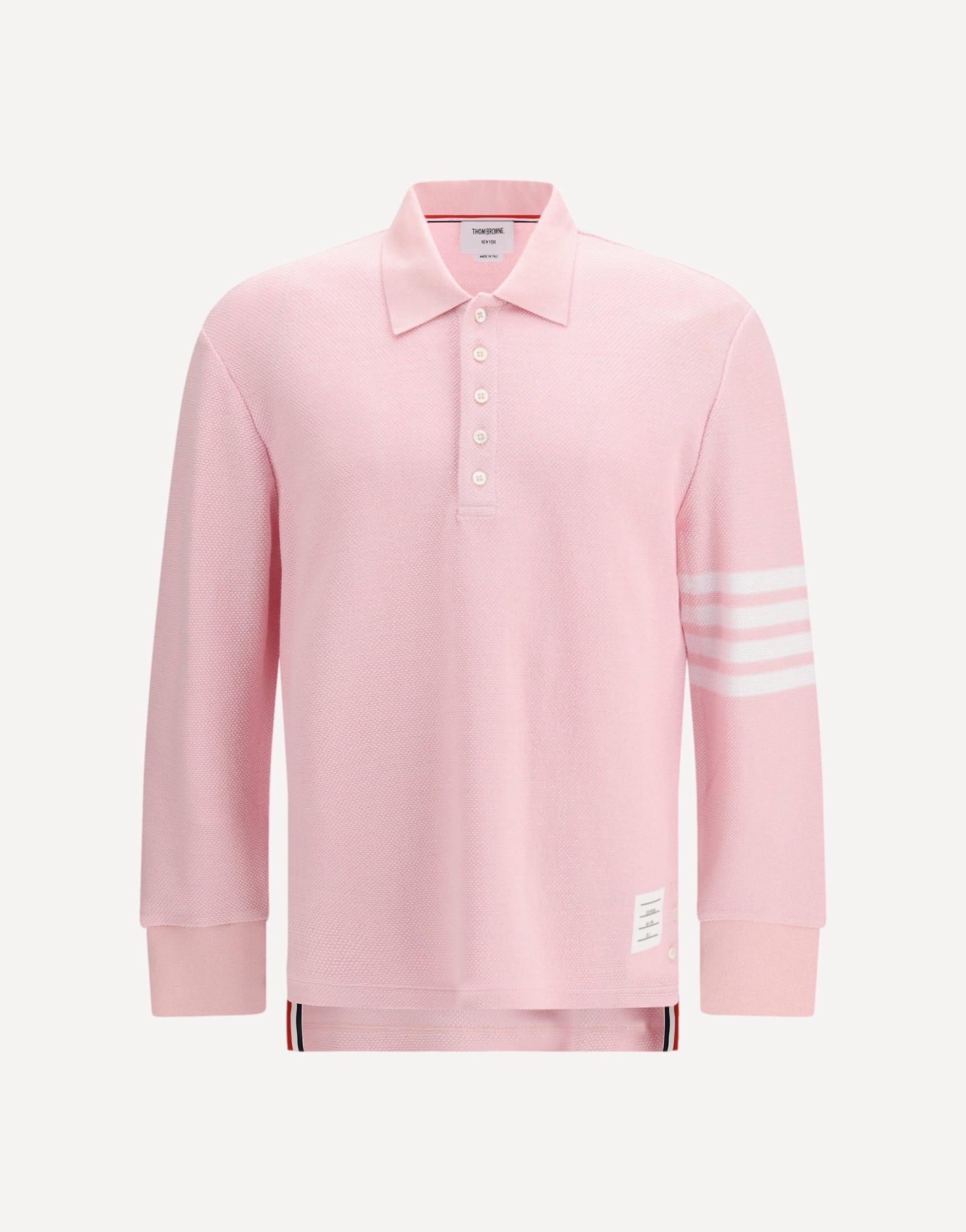 Thom Browne Piqué Long-Sleeve Polo
