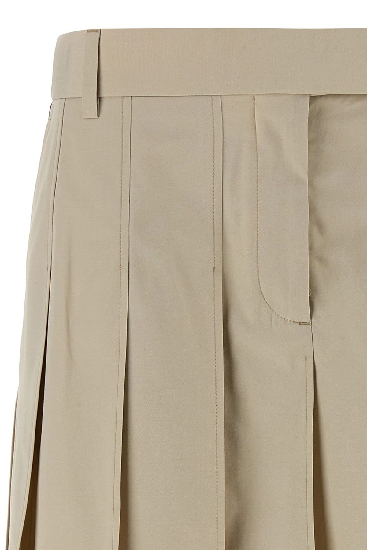 Thom Browne Thom Browne Pleated Cotton Mini Skirt
