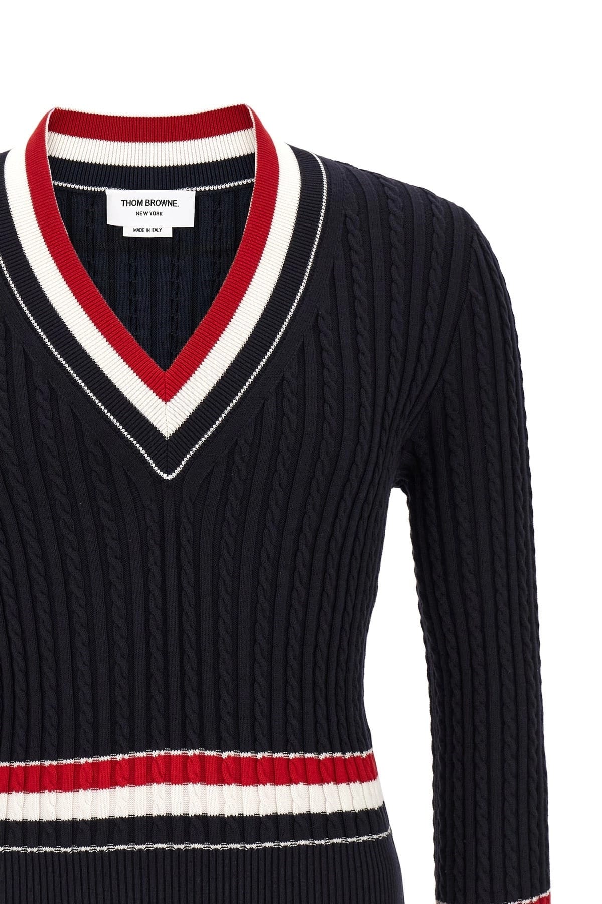Thom Browne Thom Browne Rwb Intarsia Sweater