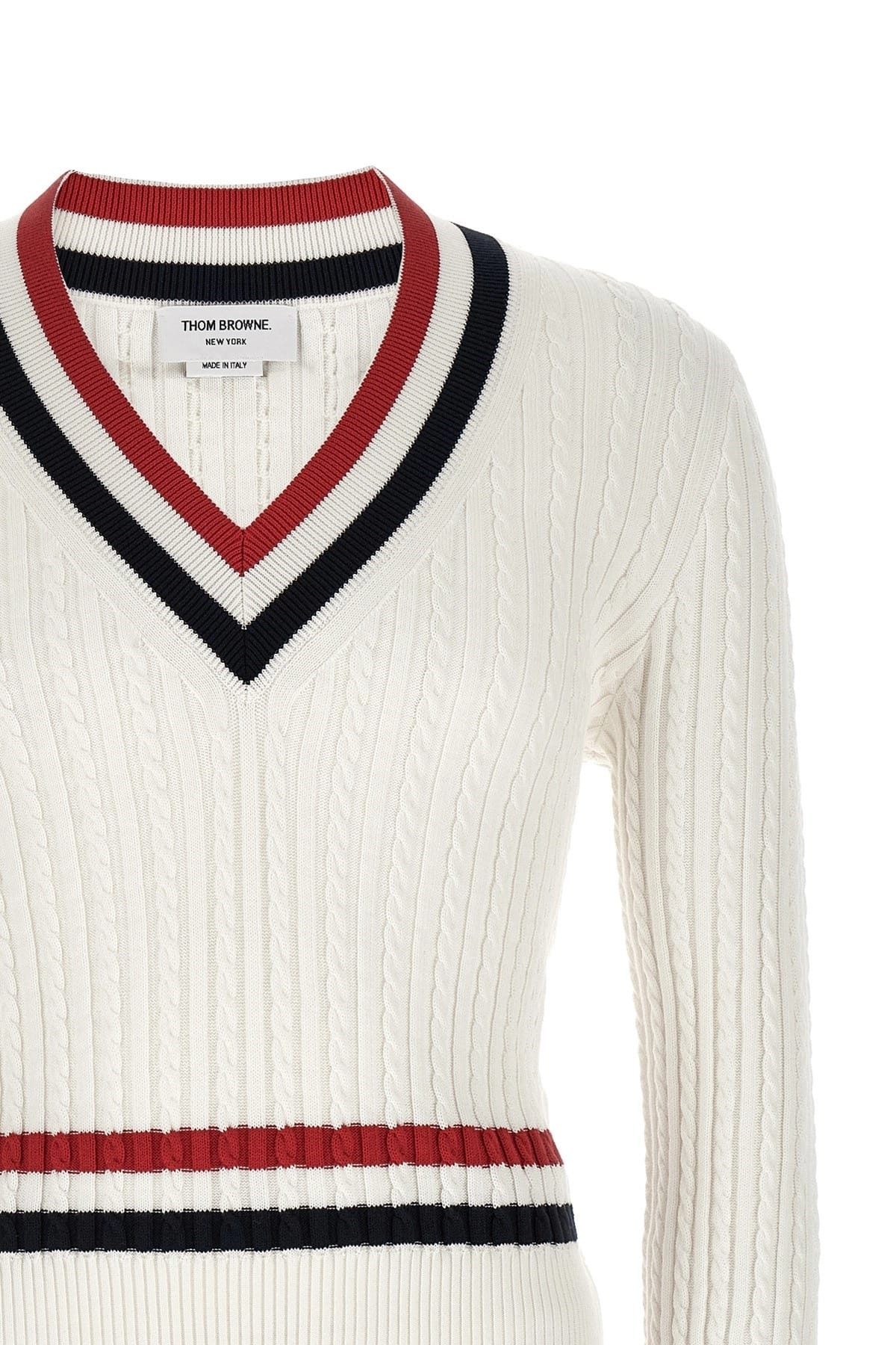 Thom Browne Thom Browne Rwb Intarsia Sweater