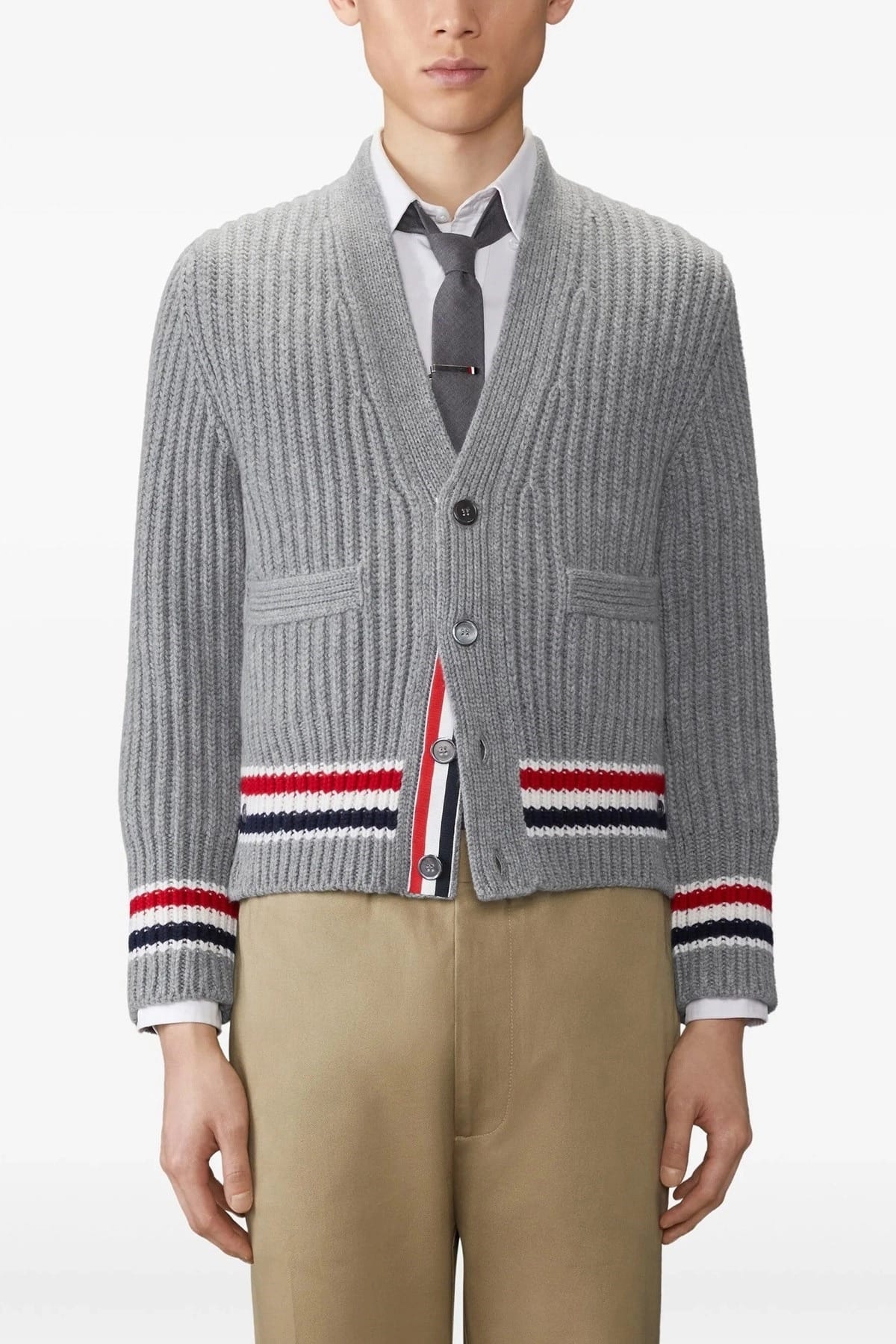 Thom Browne Rwb Tape Cardigan - alternate view
