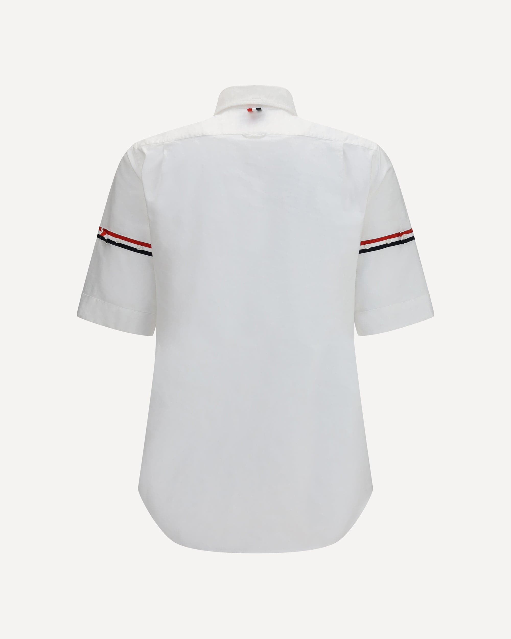 Thom Browne Short-Sleeve Shirt With Contrast Stripes - alternate view