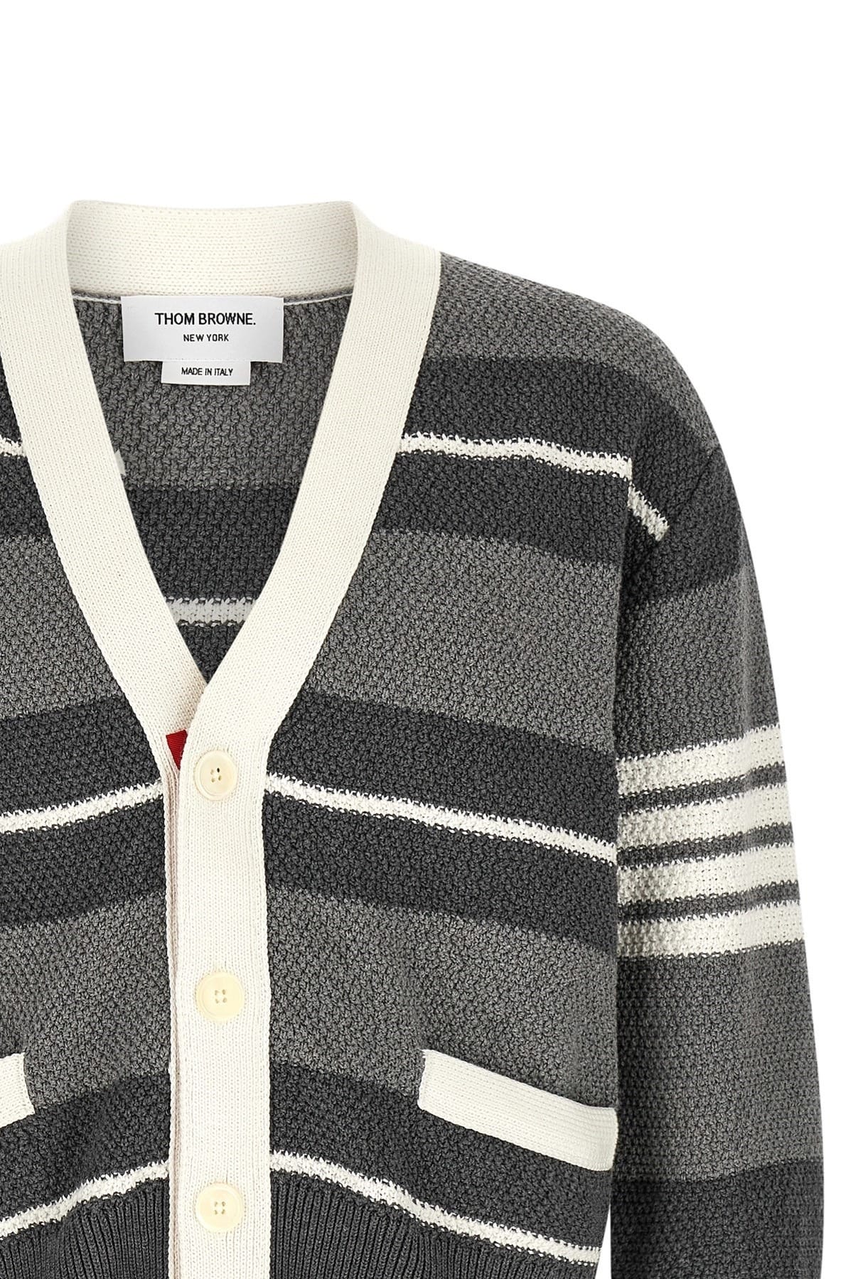 Thom Browne Thom Browne Striped Cotton Cardigan