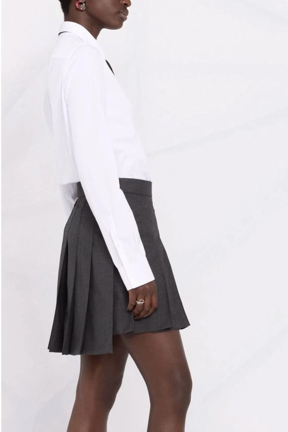 Thom Browne Uniform-Falten-Minirock - alternate view
