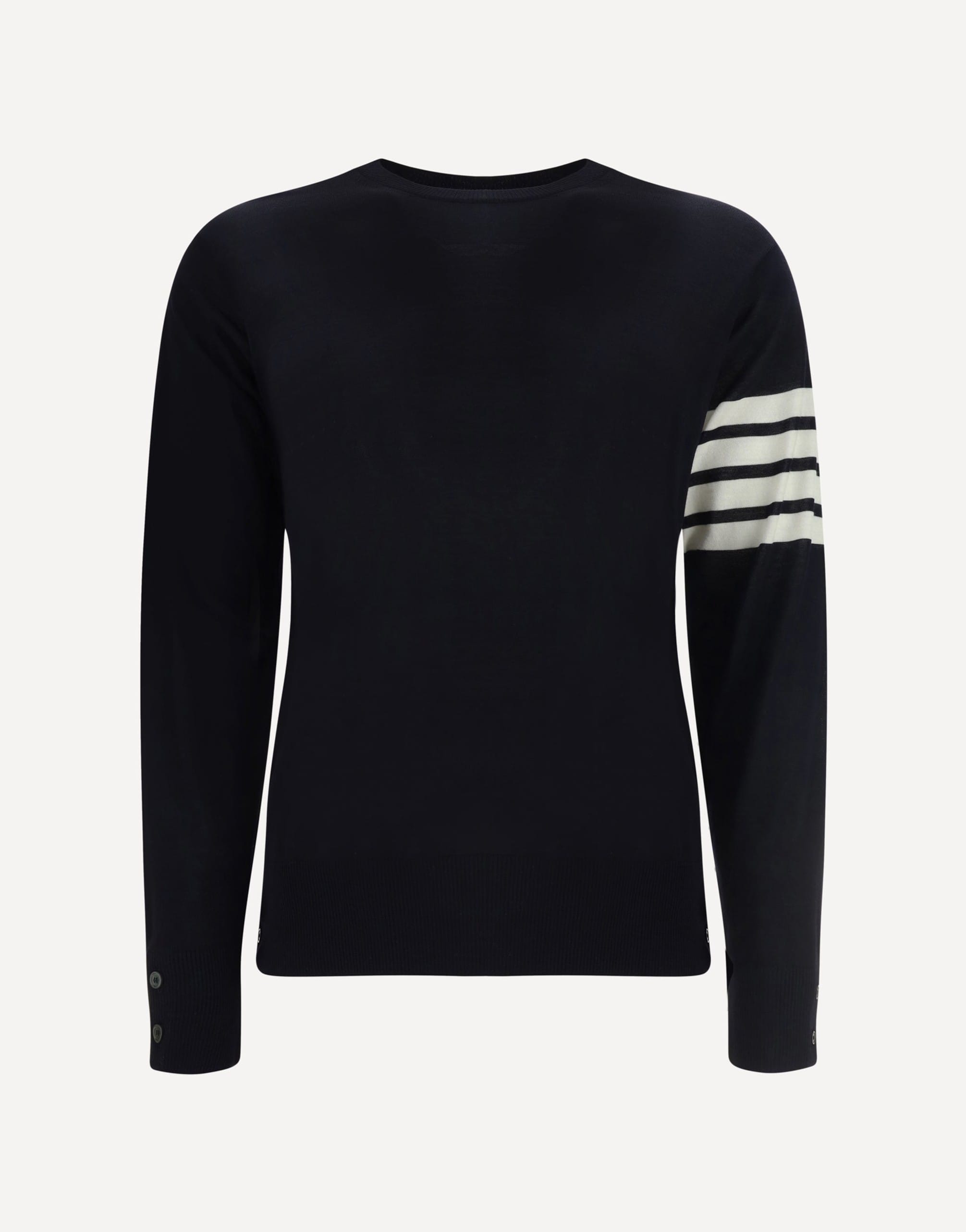 Thom Browne Thom Browne Virgin Wool Ribbed Crew Sweater