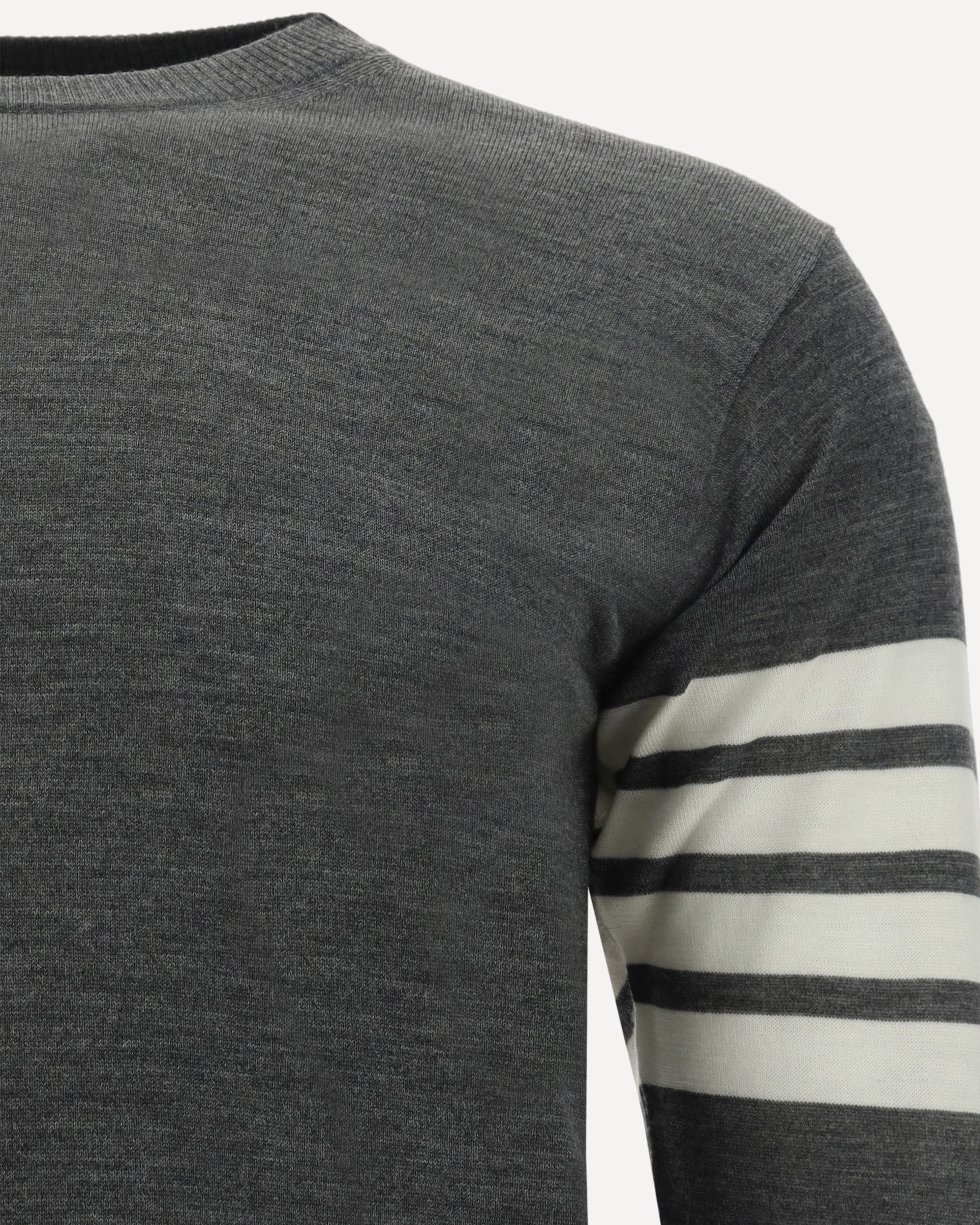 Thom Browne Thom Browne Virgin Wool Ribbed Crewneck Sweater