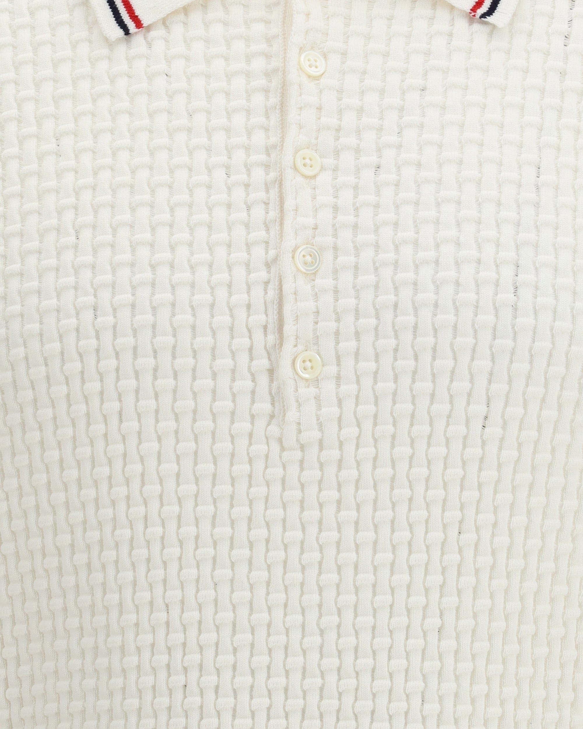 Thom Browne Woven Cotton Polo Shirt