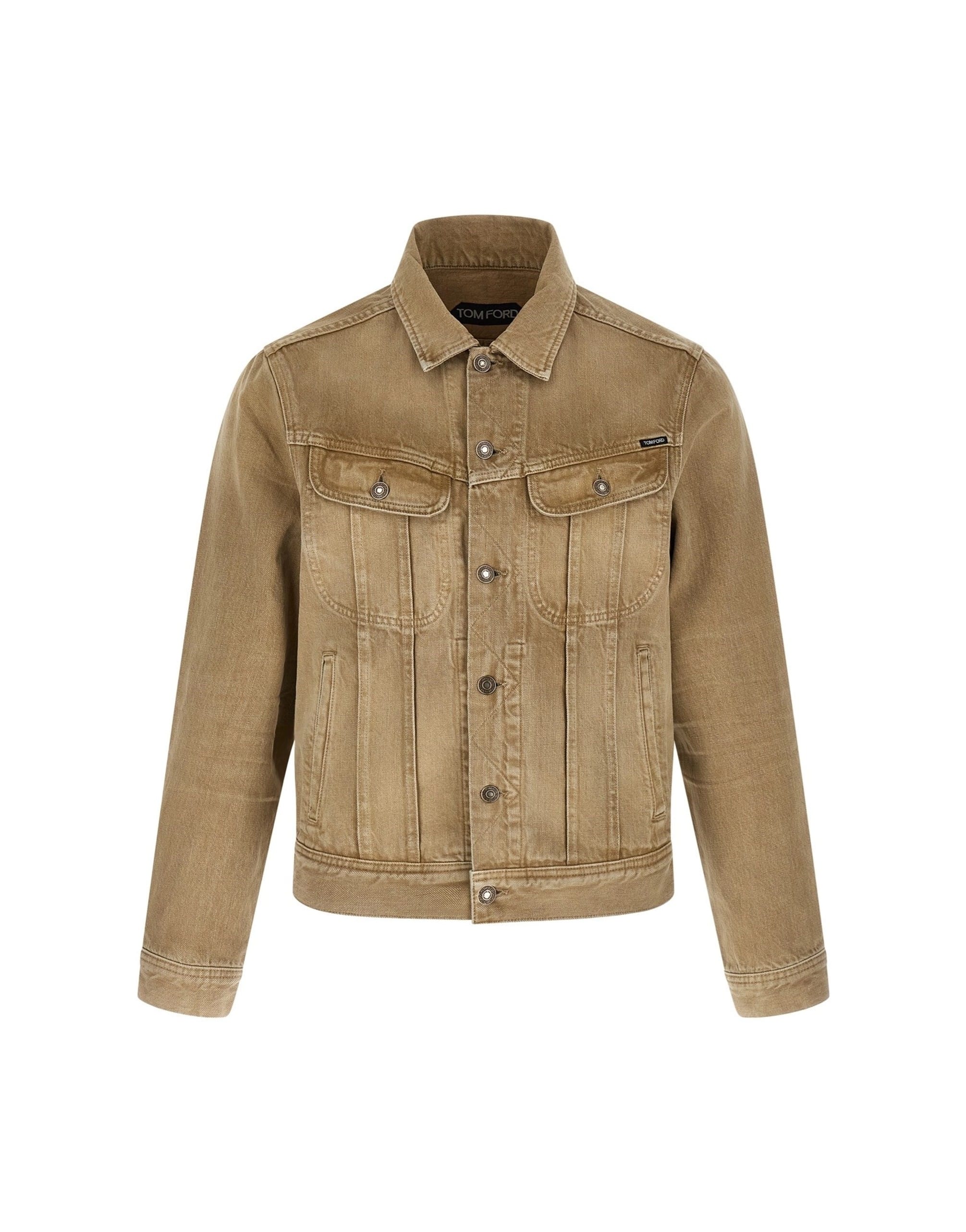 Tom Ford Tom Ford Beige Garment-Dyed Denim Jacket
