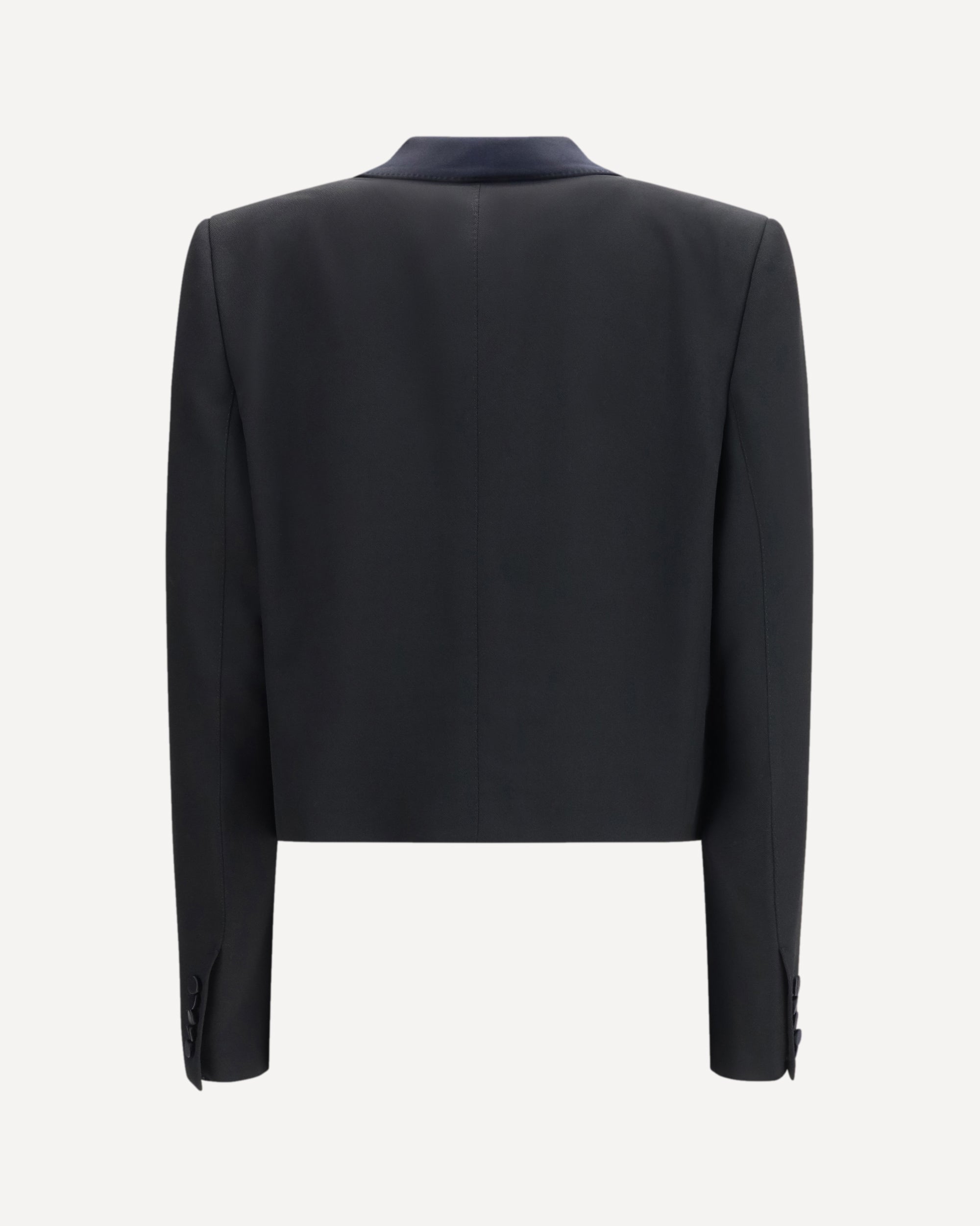 Tom Ford Bi-Color Single Breasted Shawl Lapel Cropped Tuxedo Jacket - alternate view