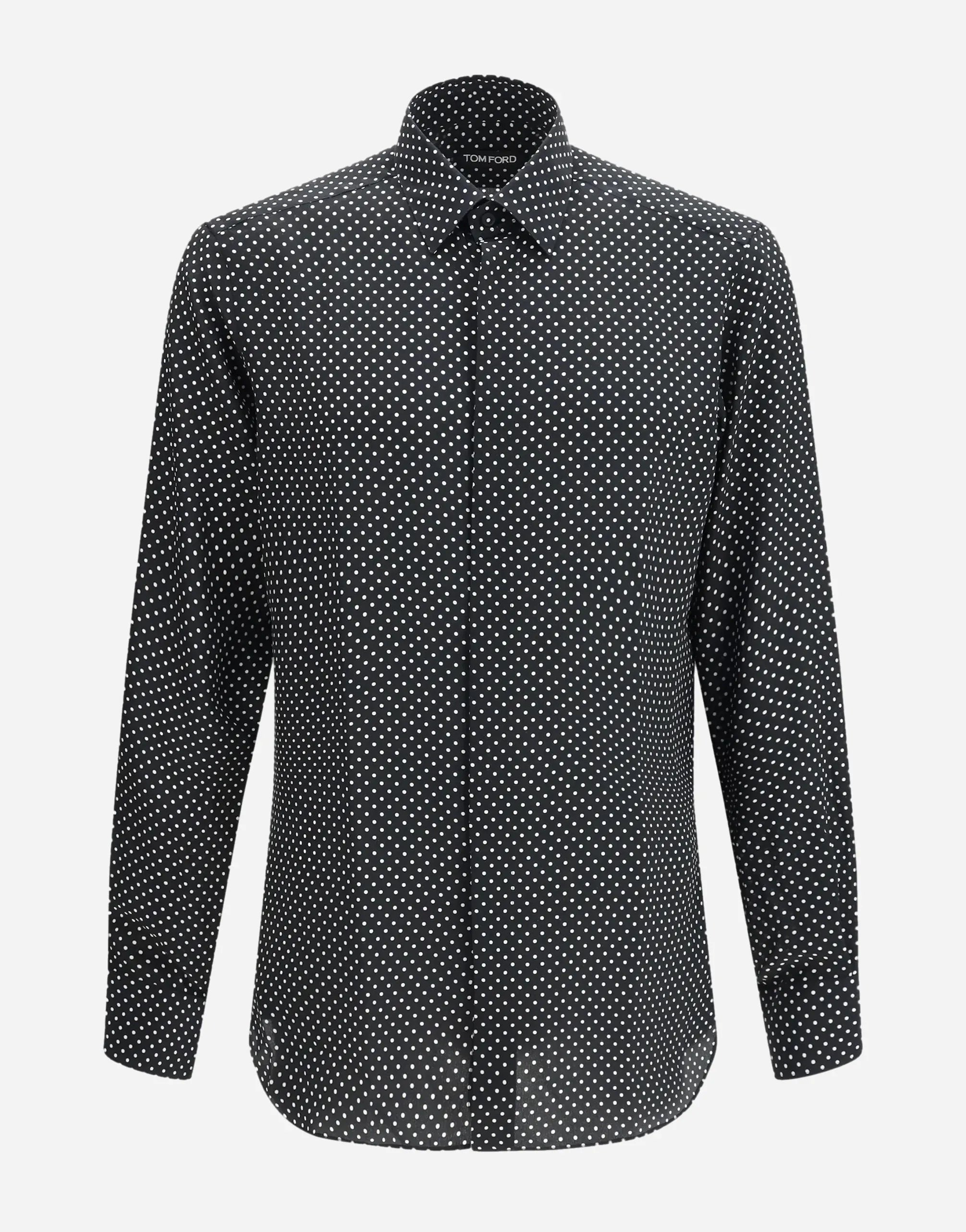 Tom Ford Crepe de Chine Polka Dot Shirt
