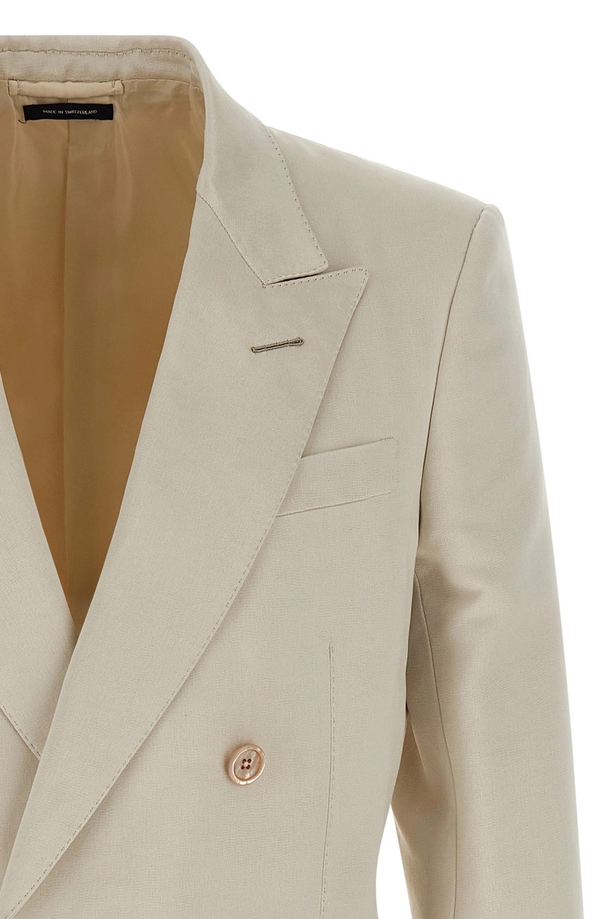 Tom Ford Tom Ford Double-Breasted Cotton Silk Blazer